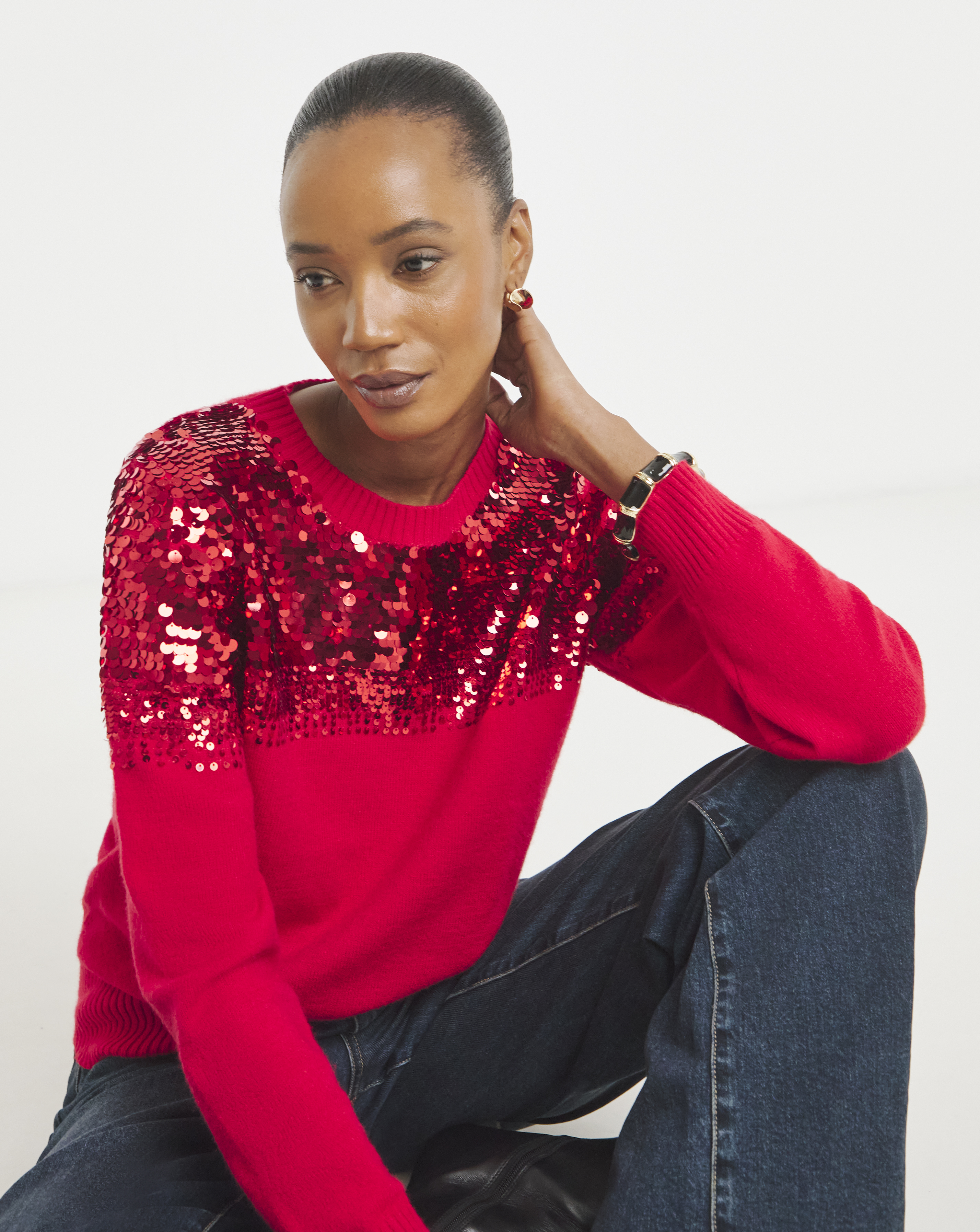 Red Sequin Jumper