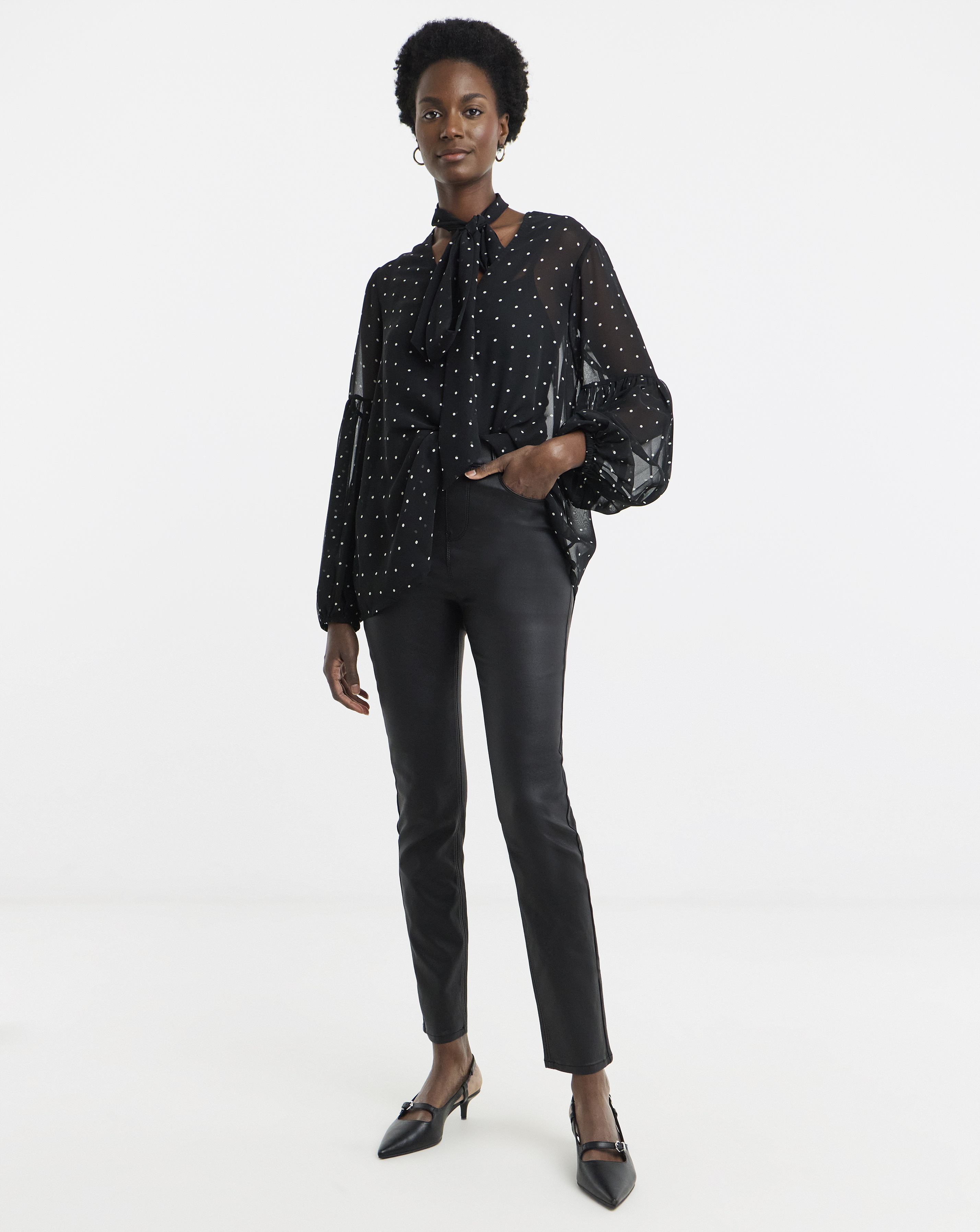 Coated Bella Slim Leg Jegging