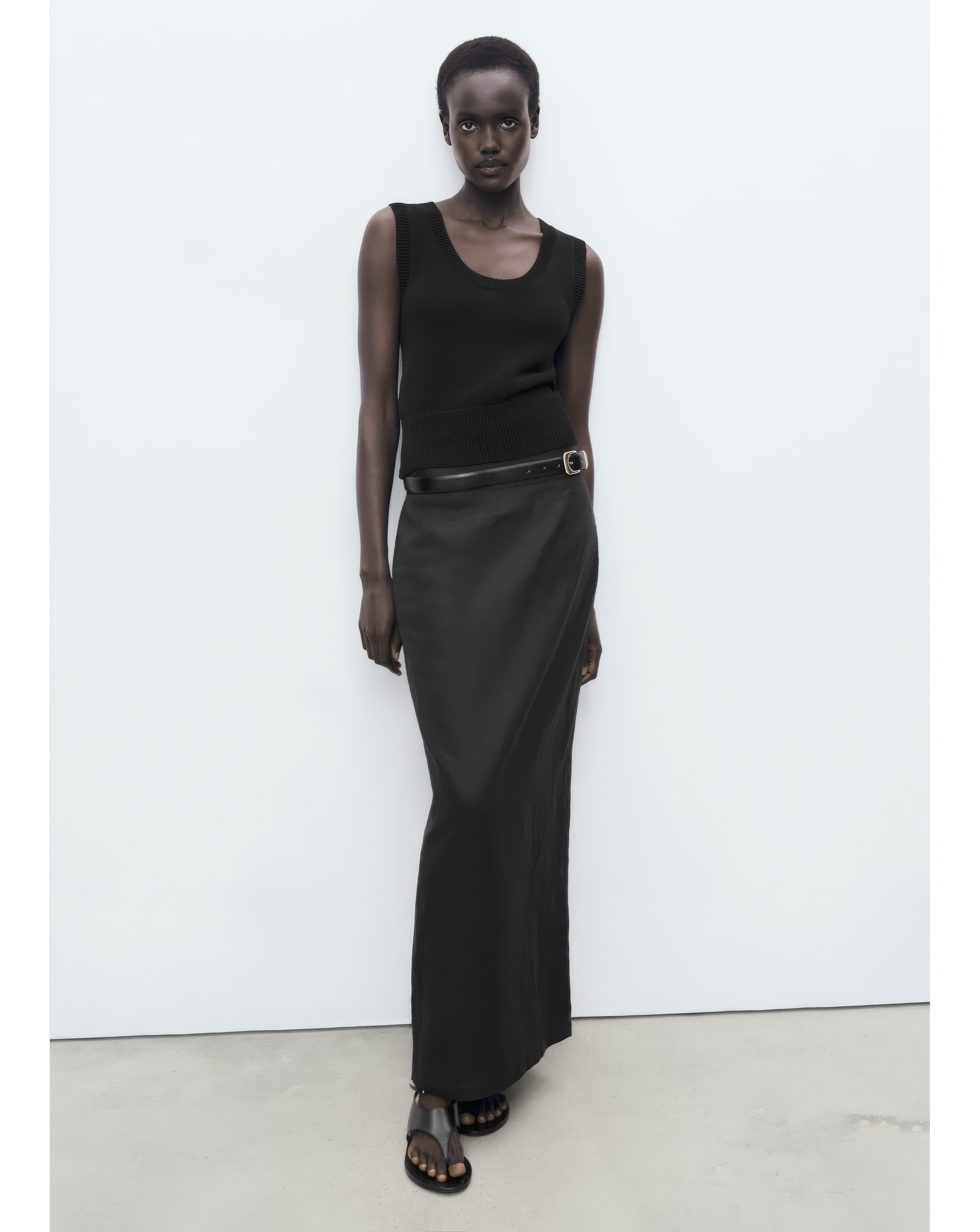 Mango Midi Satin Skirt