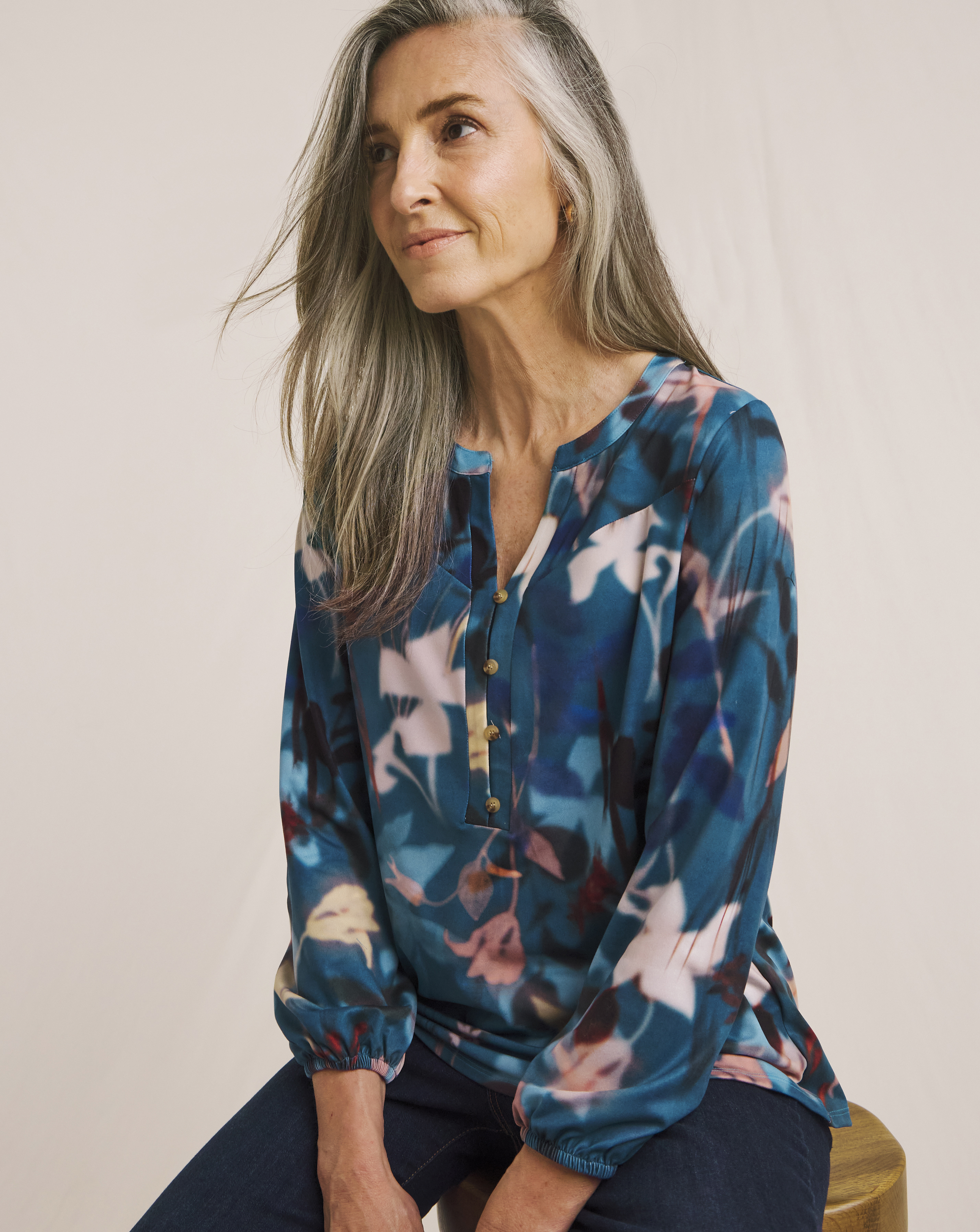 Julipa Printed Jersey Blouse
