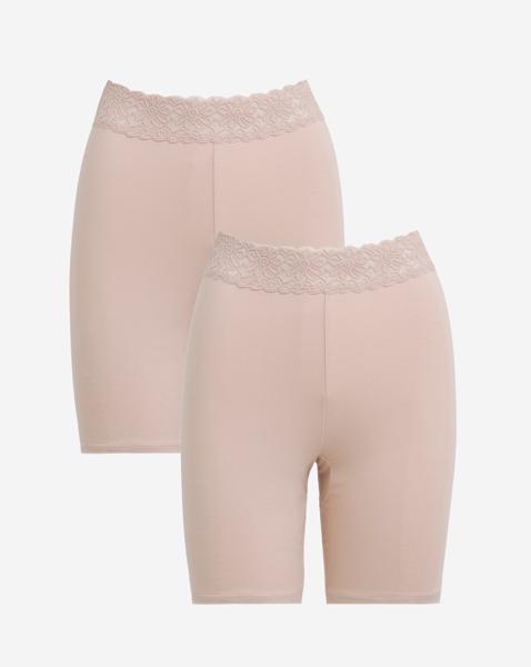 2 Pack Lace Trim Cotton Comfort Short