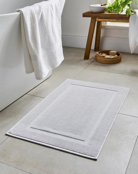 Egyptian Cotton Bath Mat - Silver