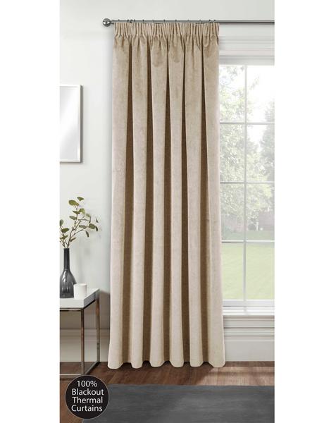 Oxford Velvet Pencil Pleat Door Curtain
