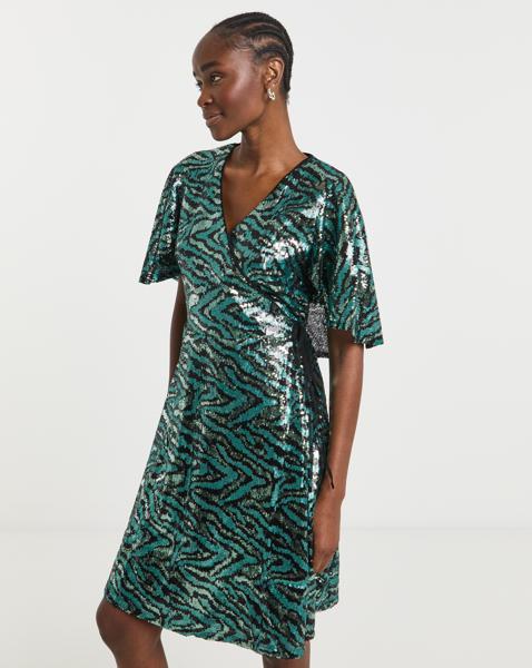 Lovedrobe Sequin Cape Mini Dress