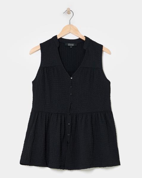 Textured Tie Neck Top