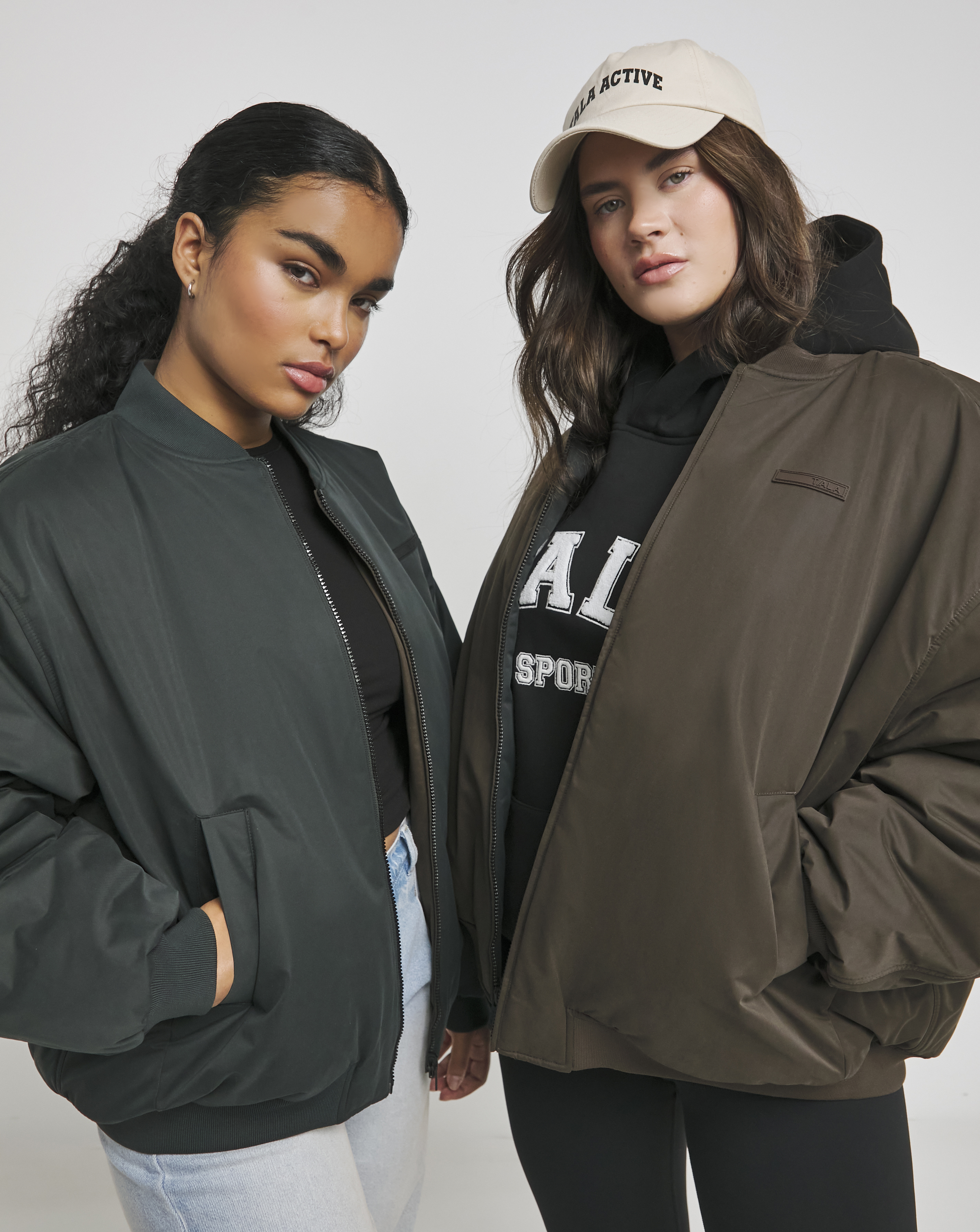 TALA Black Brown Bomber Jacket