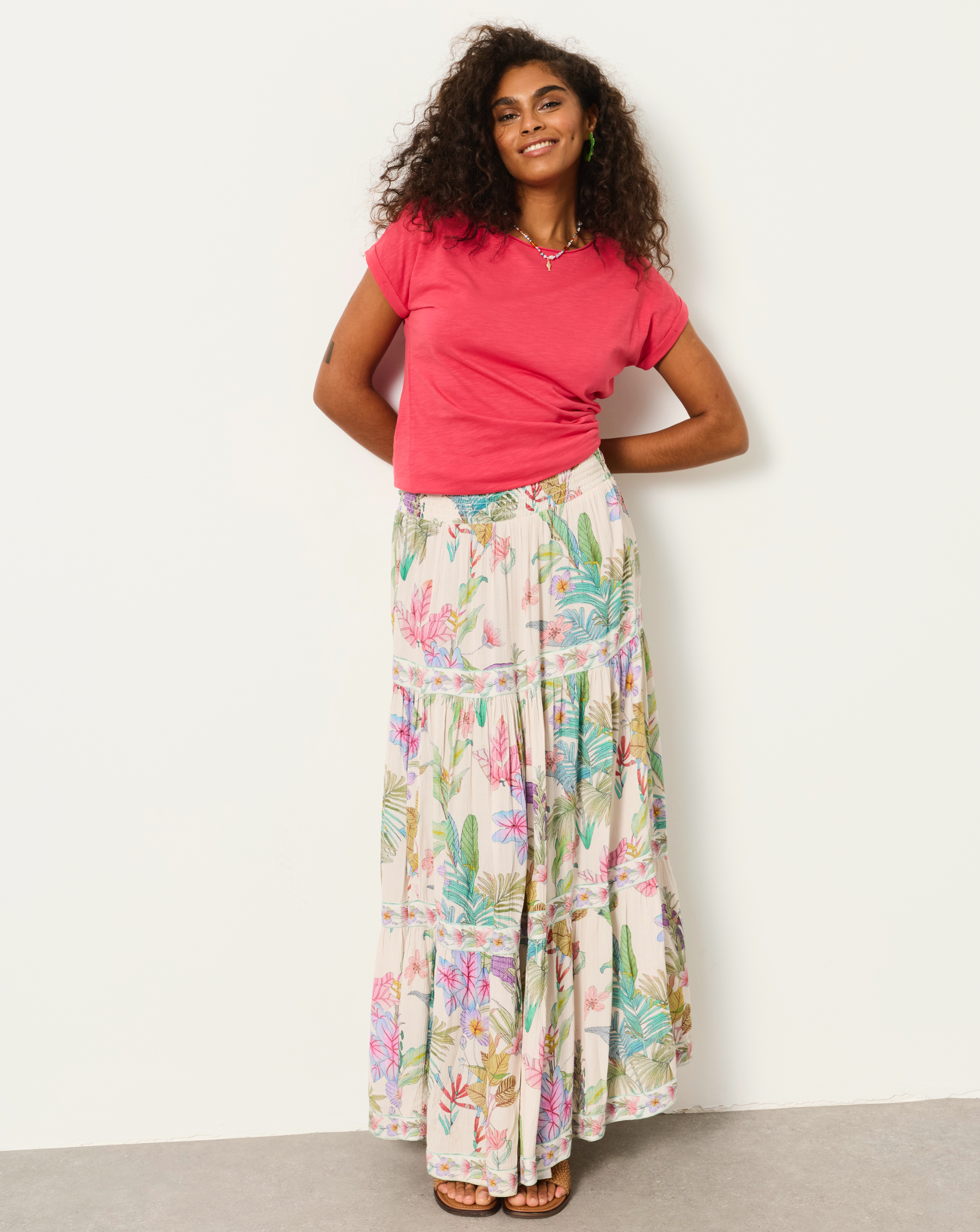 Fatface Multi Jayla Tropical Maxi Skirt - Size 22