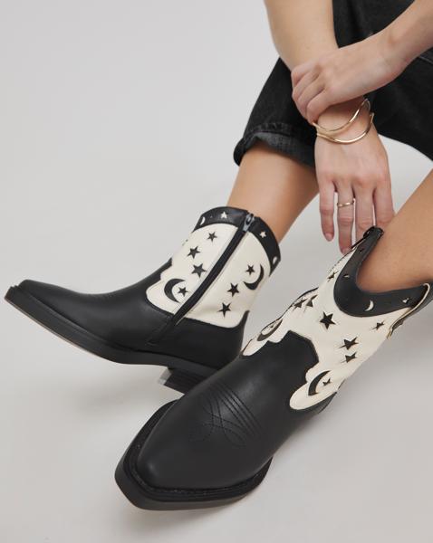 Moon and Star Western Ankle Boot ExWide