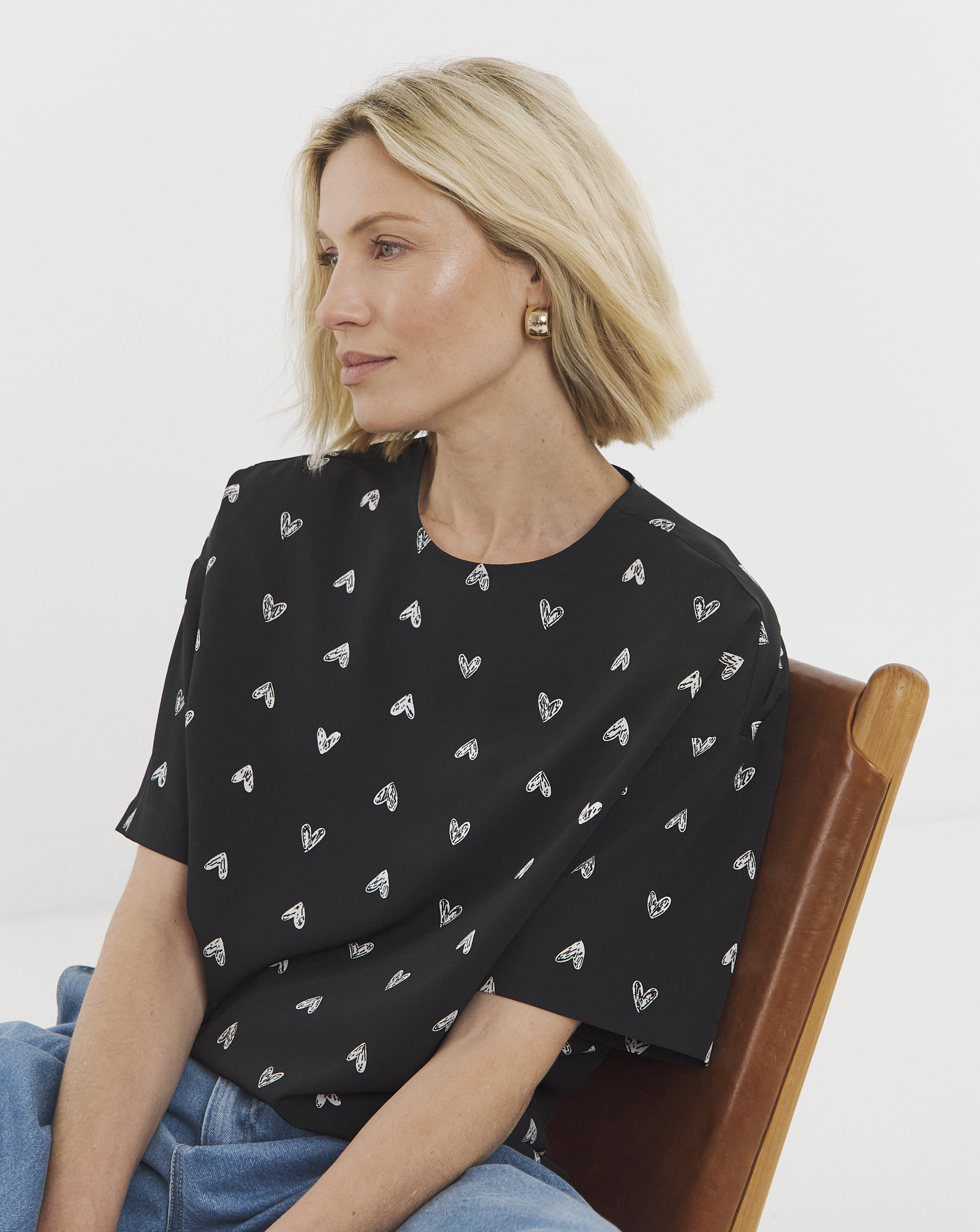 Printed Boxy Top