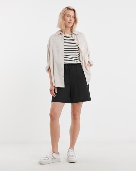 Linen Mix Knee Length Shorts