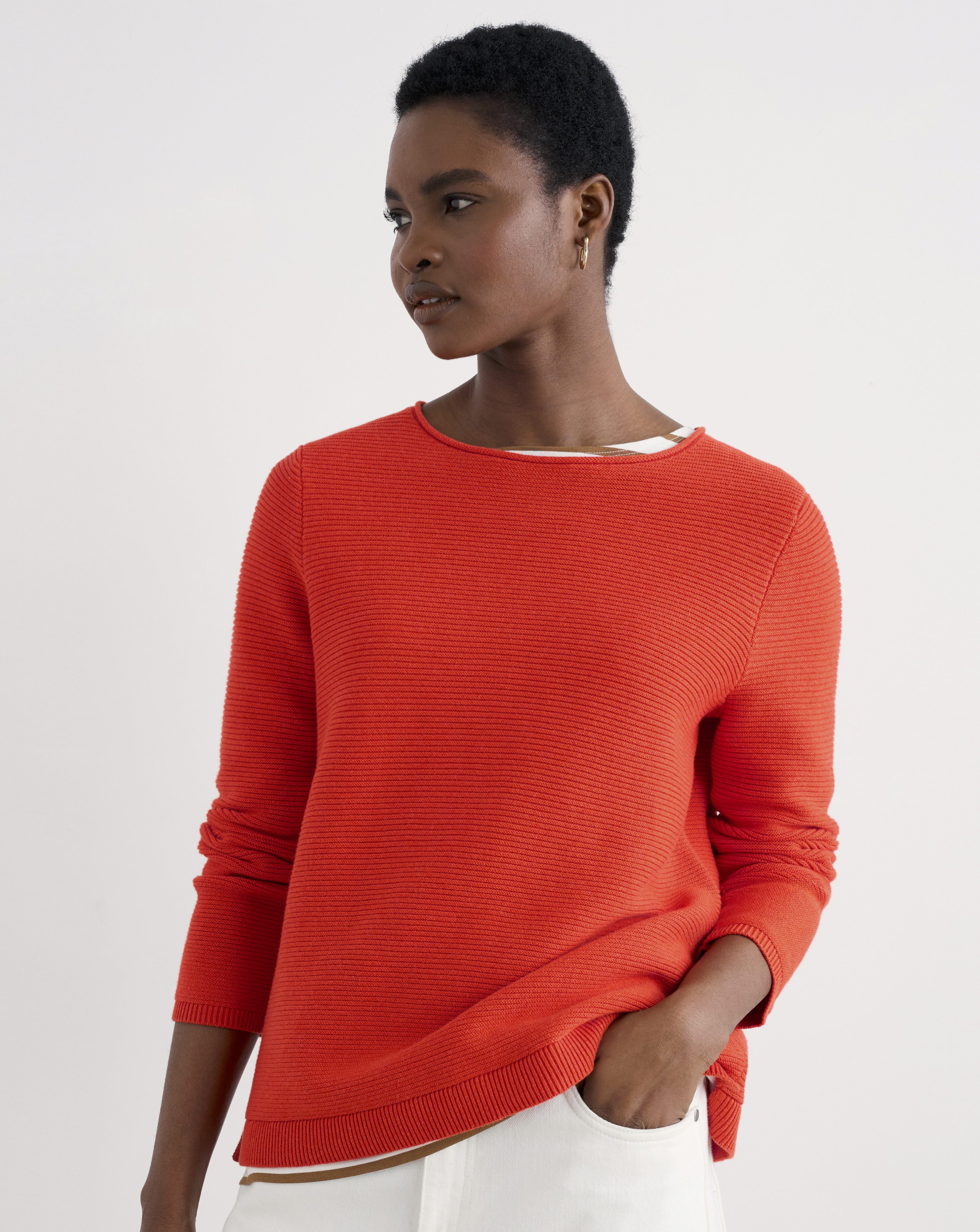 Seasalt Cornwall Makers Jumper Orange - Seasalt - Size8
