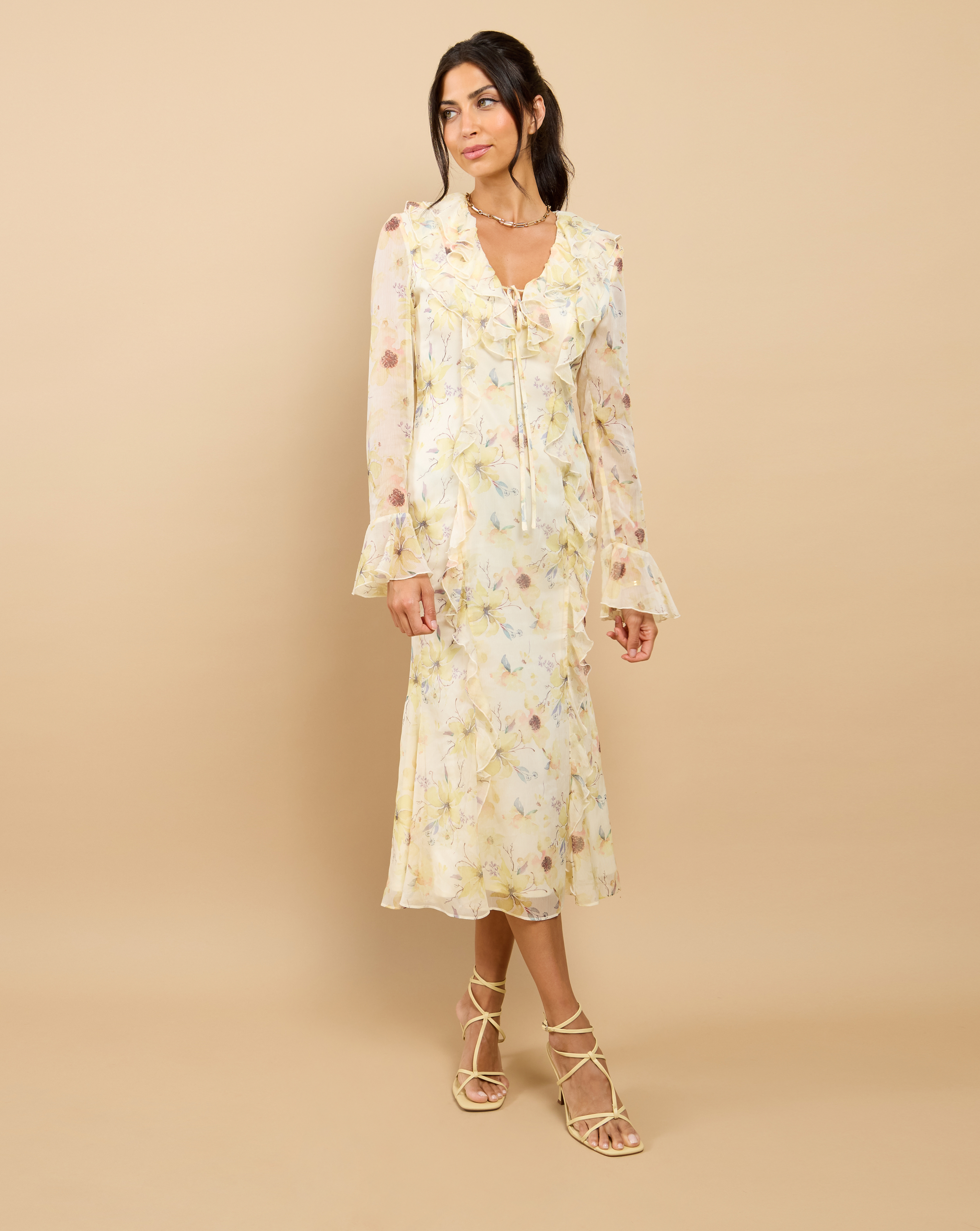LM Floral Chiffon Midaxi