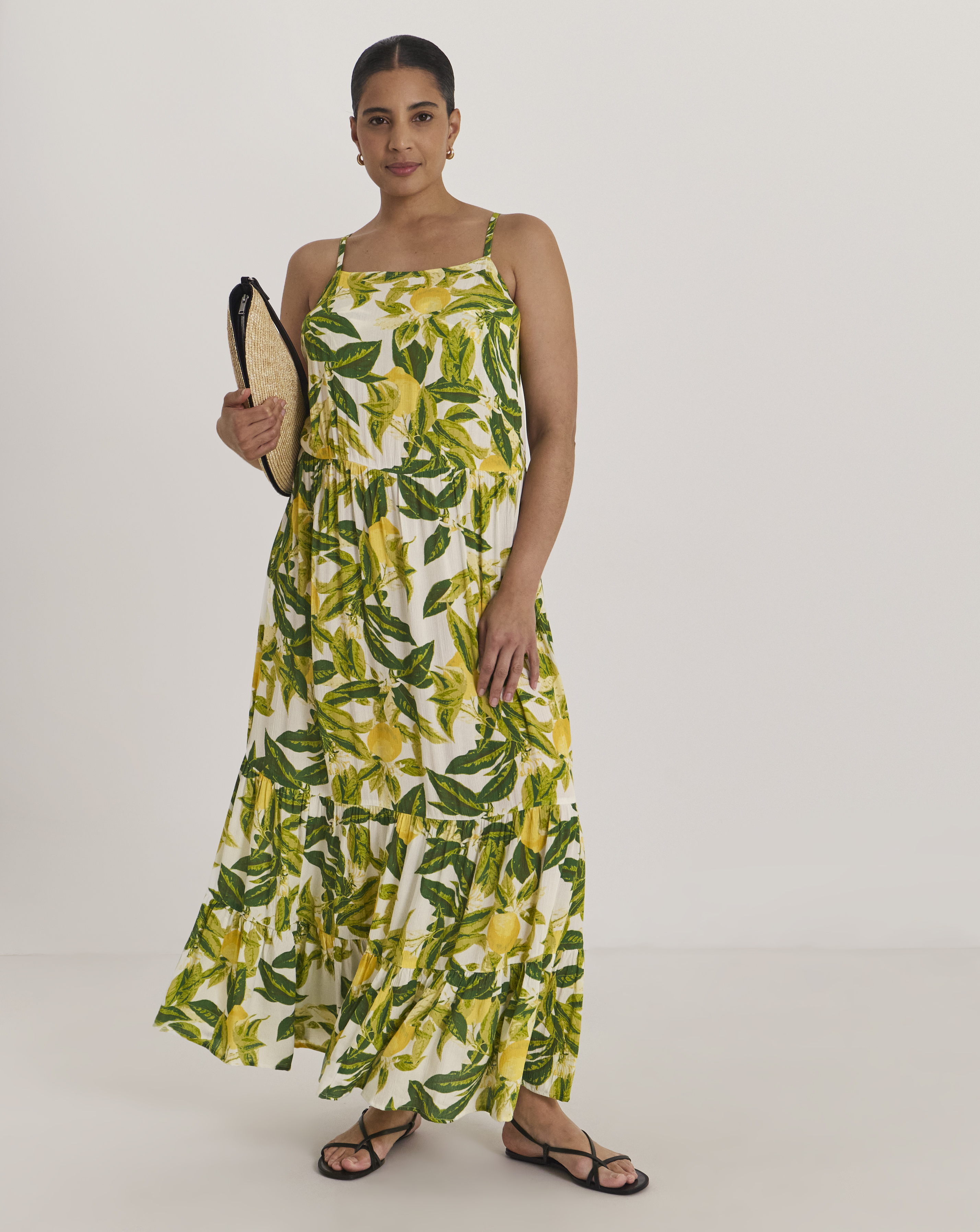 Lemon Print Beach Dress