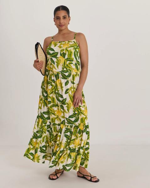 Lemon Print Beach Dress