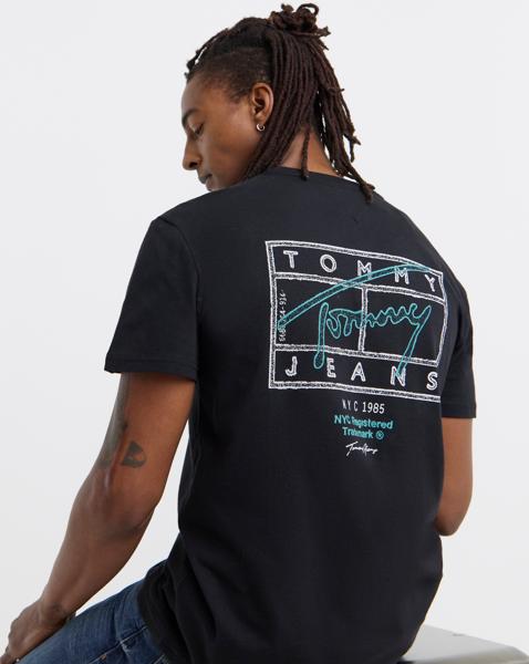 Tommy Jeans Back Print T-Shirt - Black