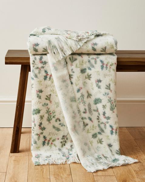 Merry Berries Faux Mohair Throw