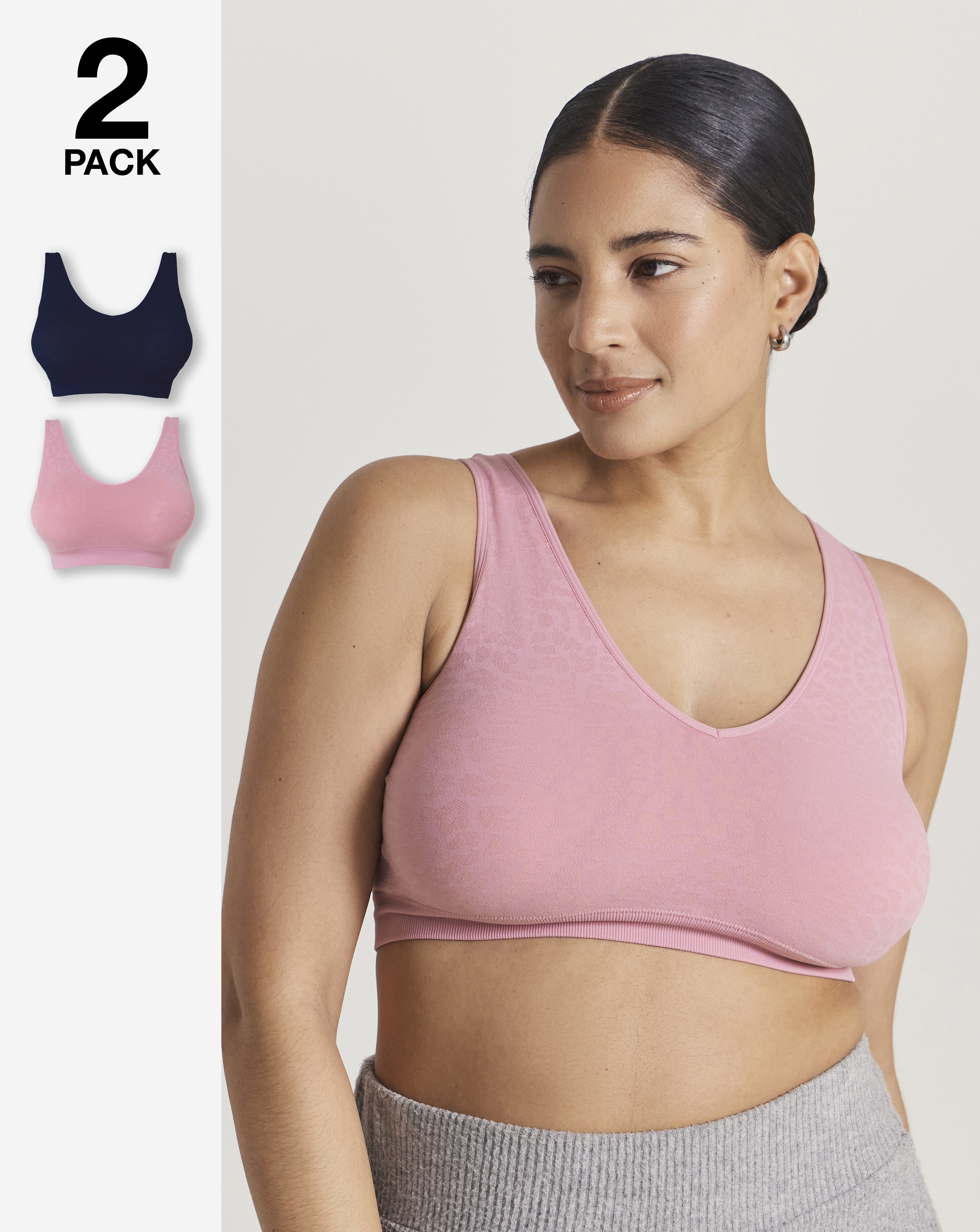 2 Pack Padded Comfort Tops