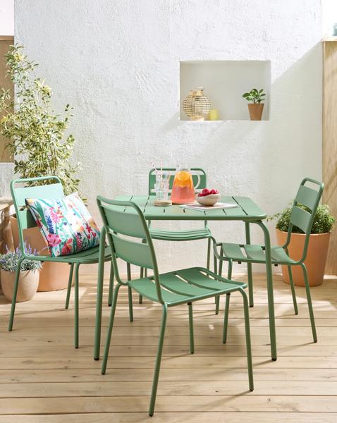 Rio Metal 4 Seater Dining Set