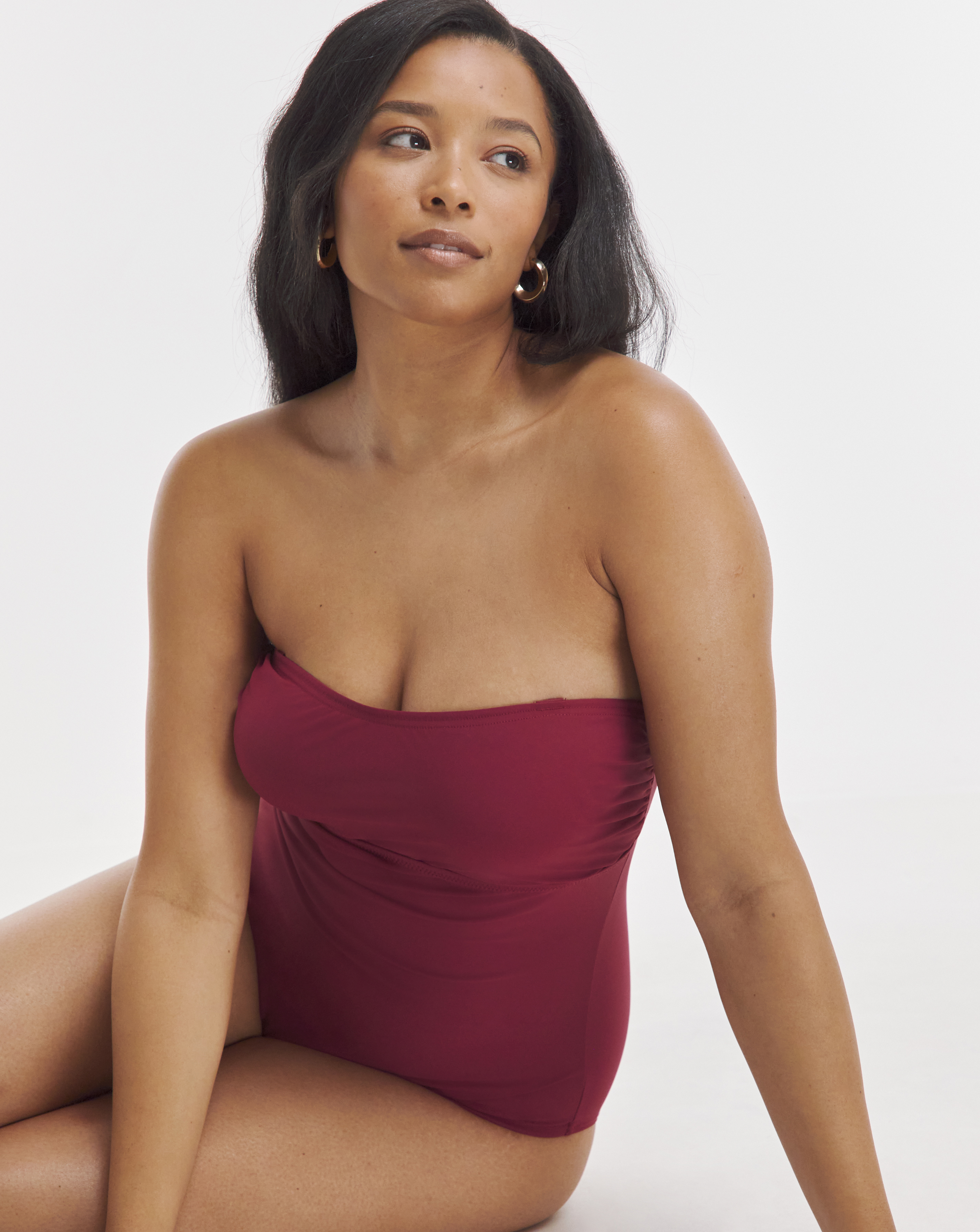 Figleaves Icon V Bar Bandeau Swimsuit