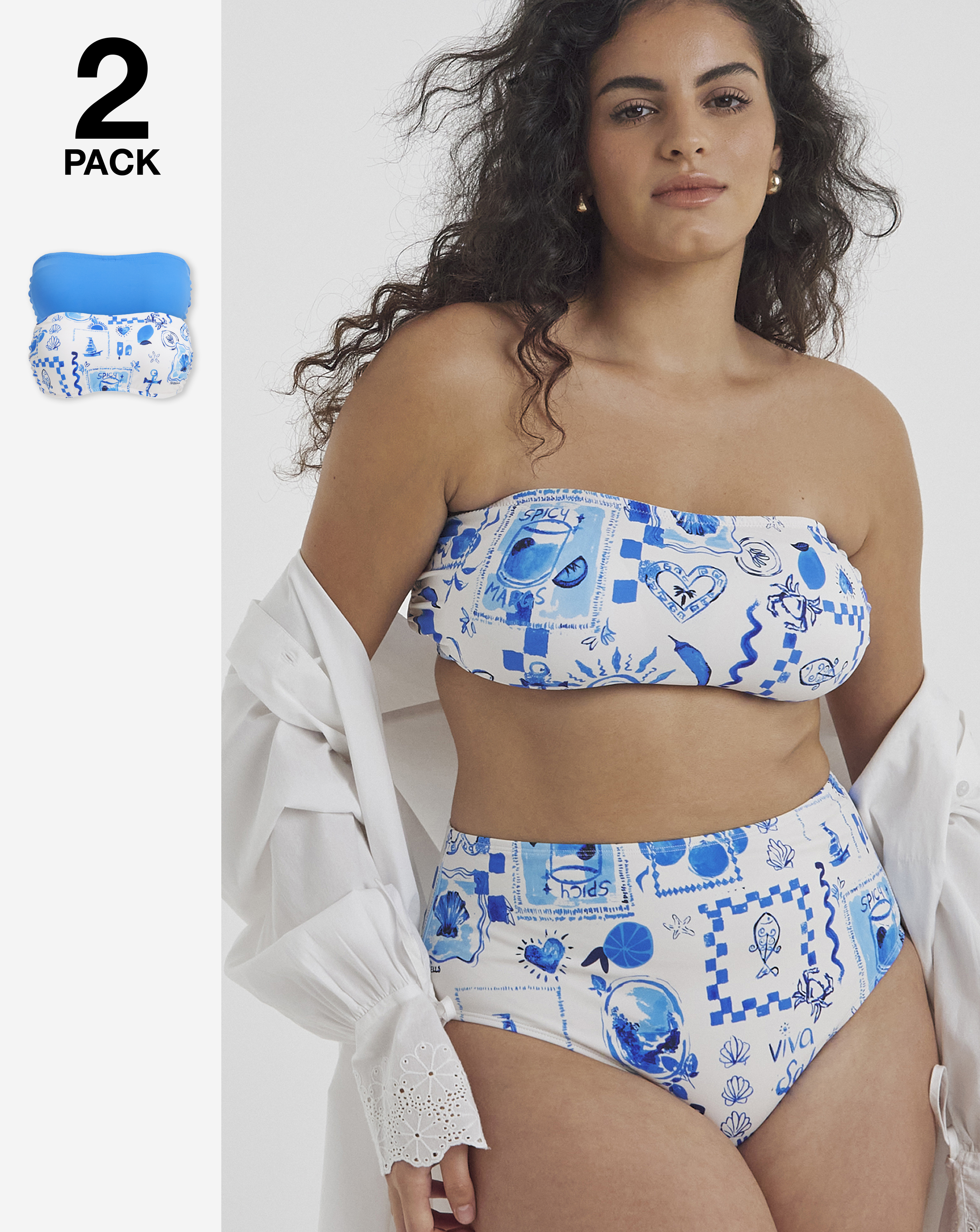 Value 2 Pack Bandeau Bikini Tops