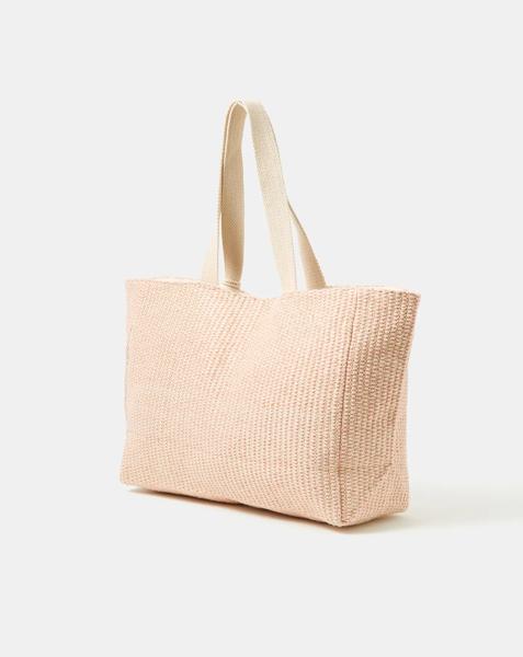 Accessorize Woven Metallic Beach Bag