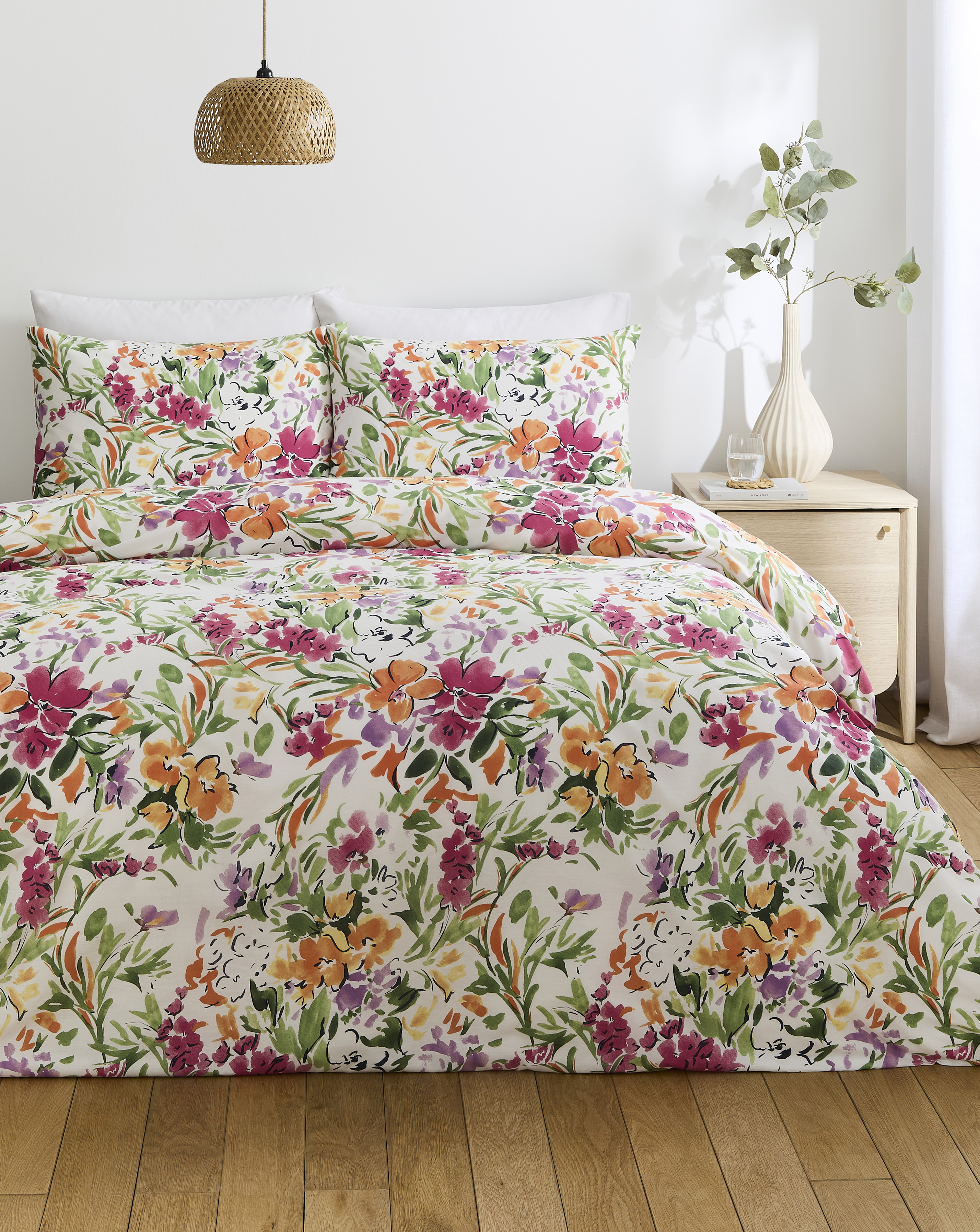 Gigi Floral Cotton Blend Duvet Cover Set