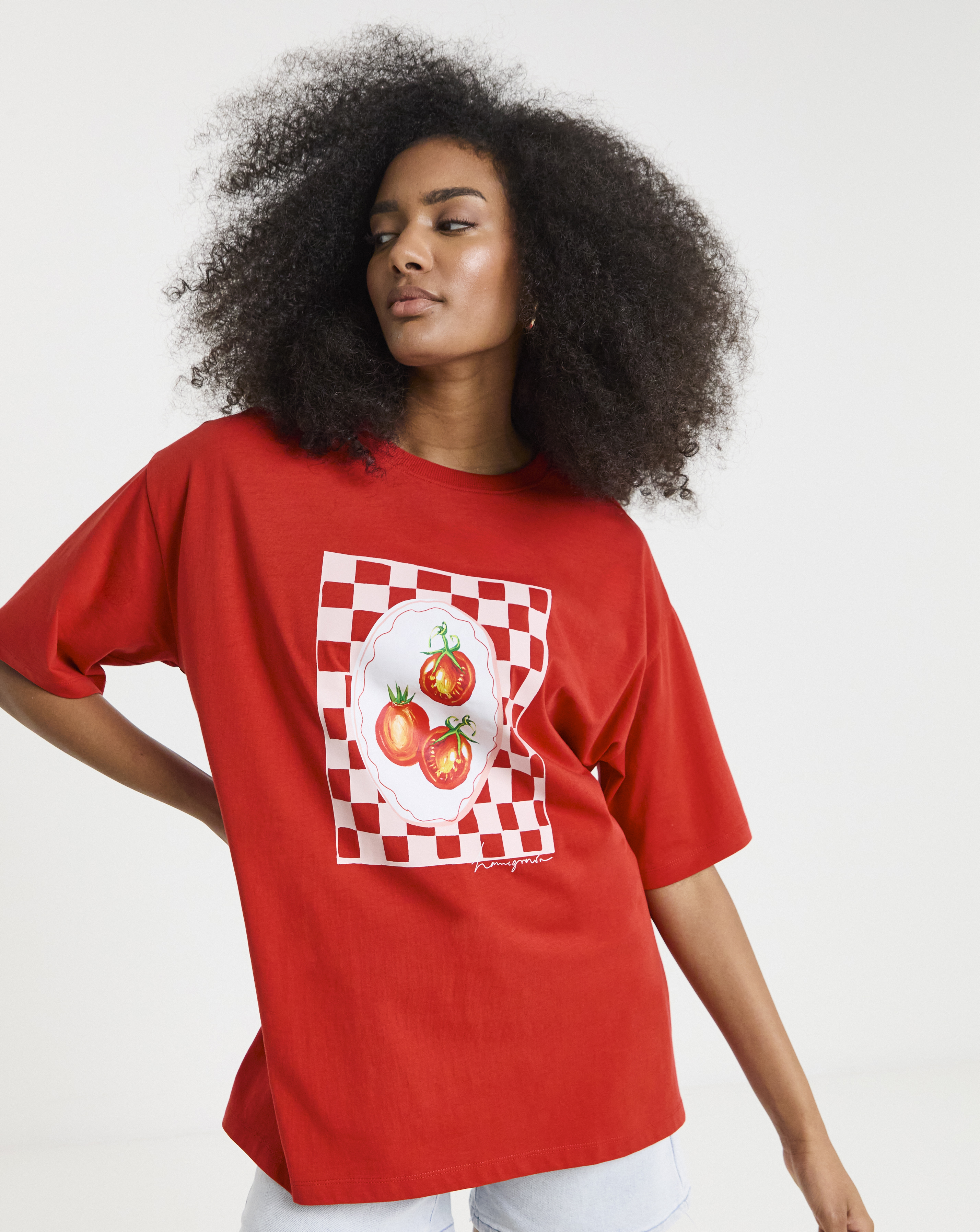 Simply Be Tomatoes Graphic T-Shirt