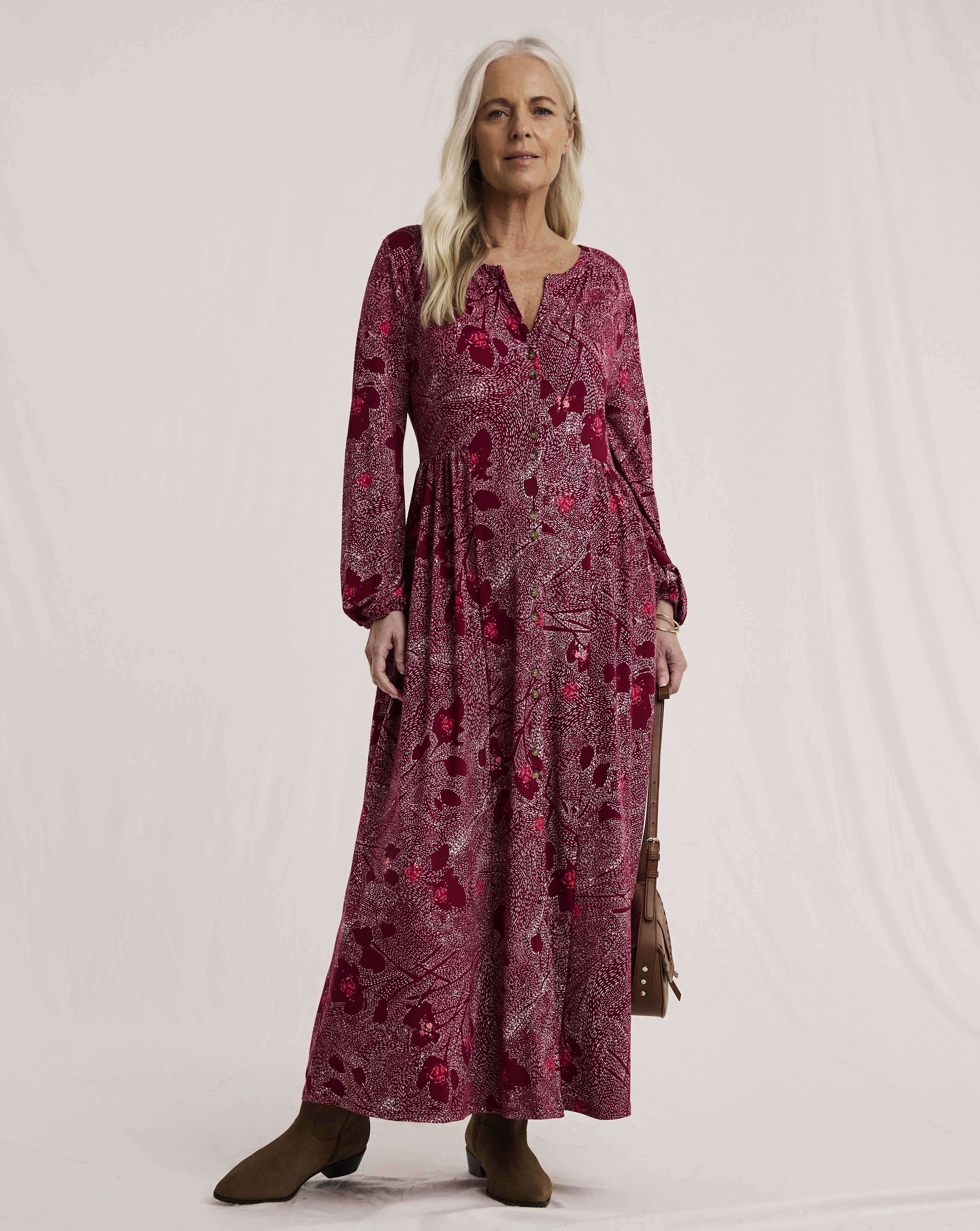 Julipa Button Through Jersey Midi Dress