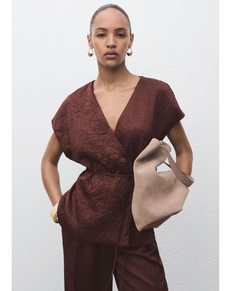MANGO TIE WAIST VEST