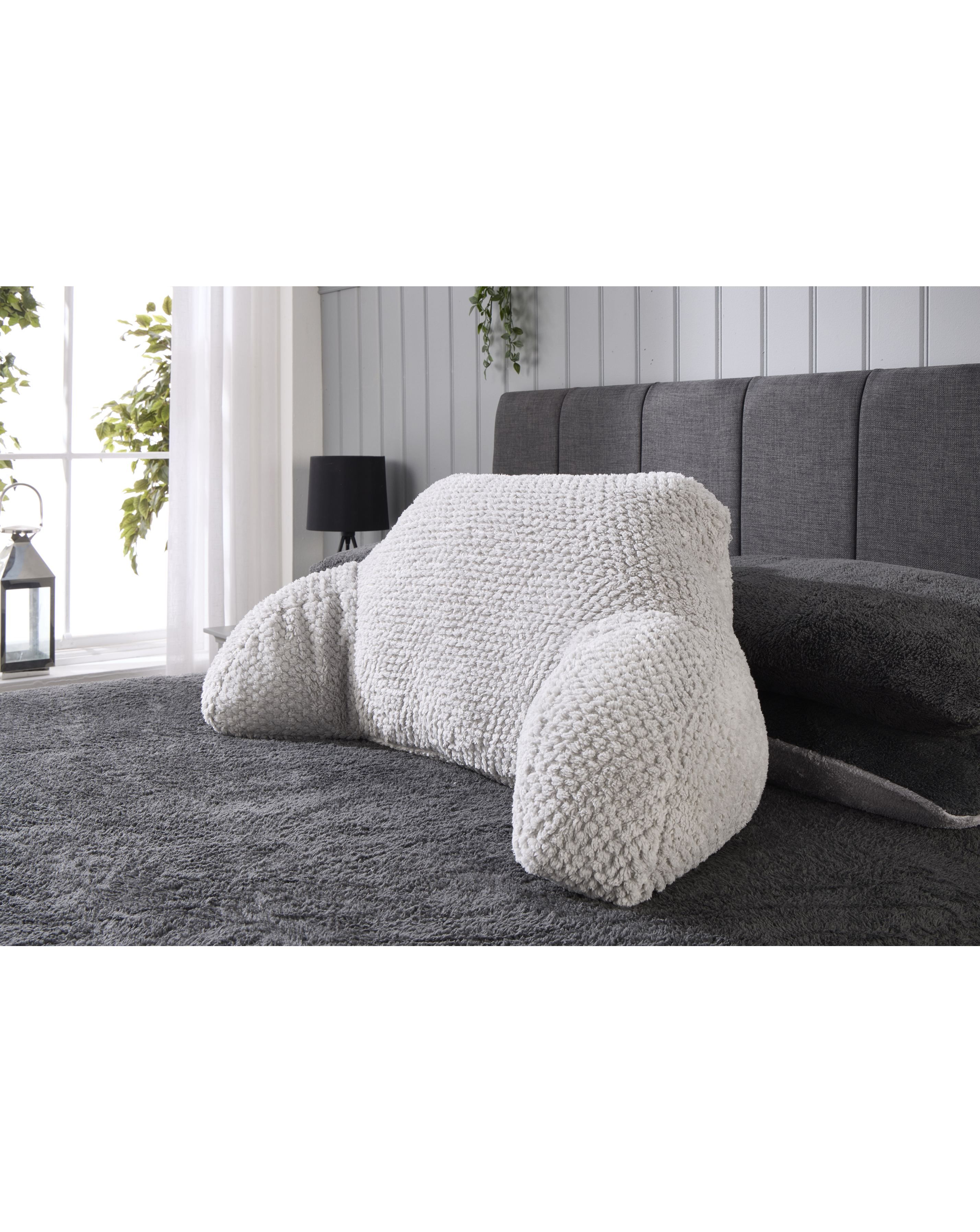Waffle Fleece Cuddle Cushion Grey - Huggleland