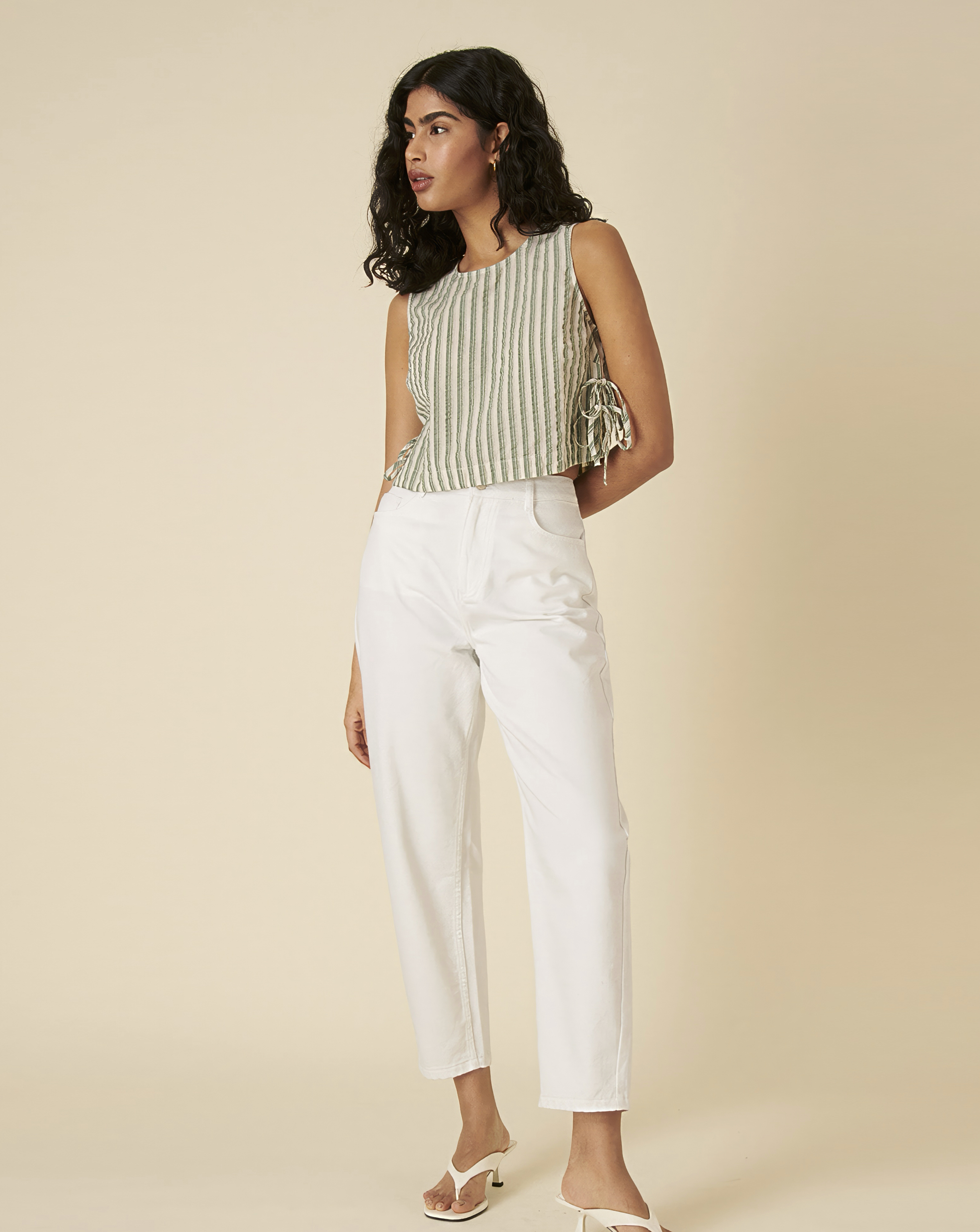 Nobody's Child Green Stripe Swing Top