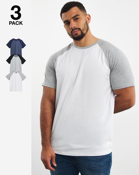 3 Pack Raglan T-Shirts Long