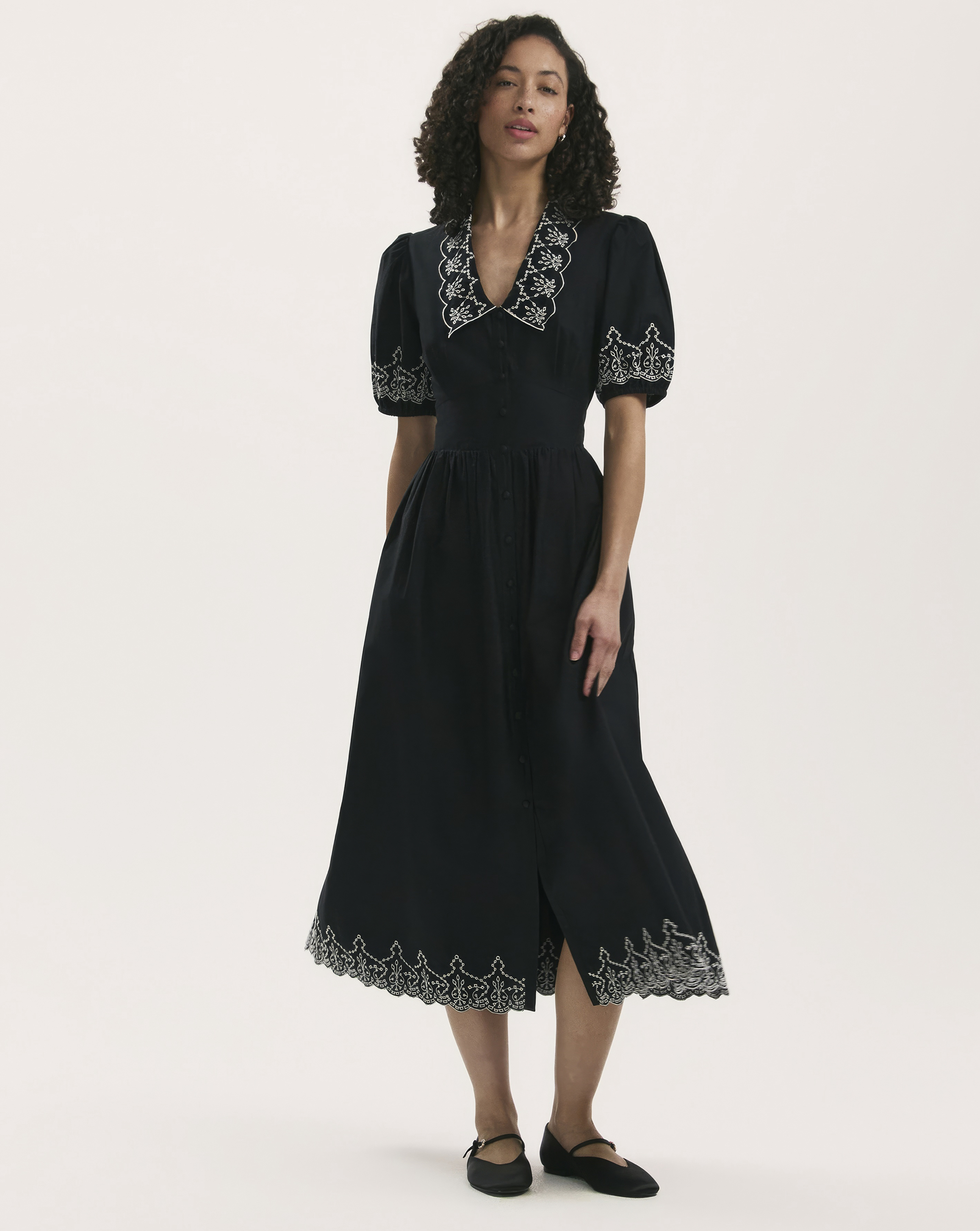 Finery London Arianna Embroidered Dress