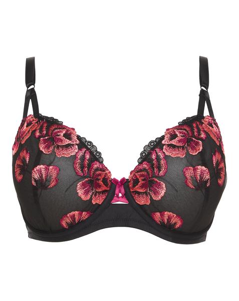 Joanna Hope Poppy Embroidery Balcony Bra