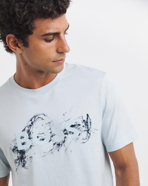 BOSS Graphic Logo T-Shirt - Light Blue