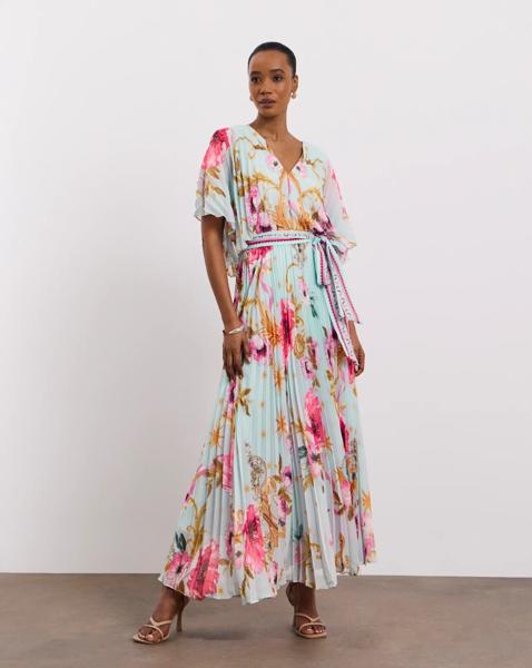 Joanna Hope Printed Pleated Dress