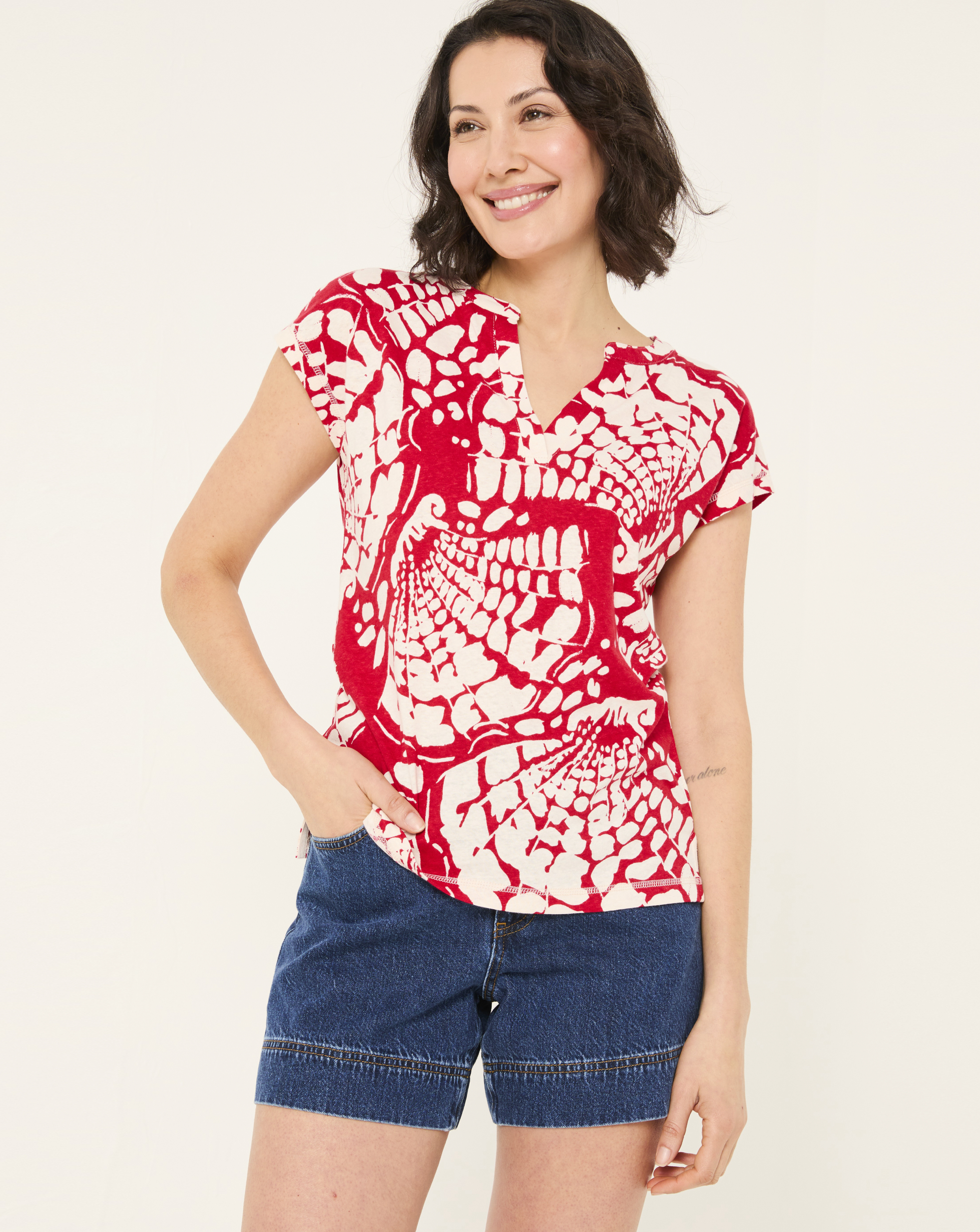 FatFace Mono Shells Linen