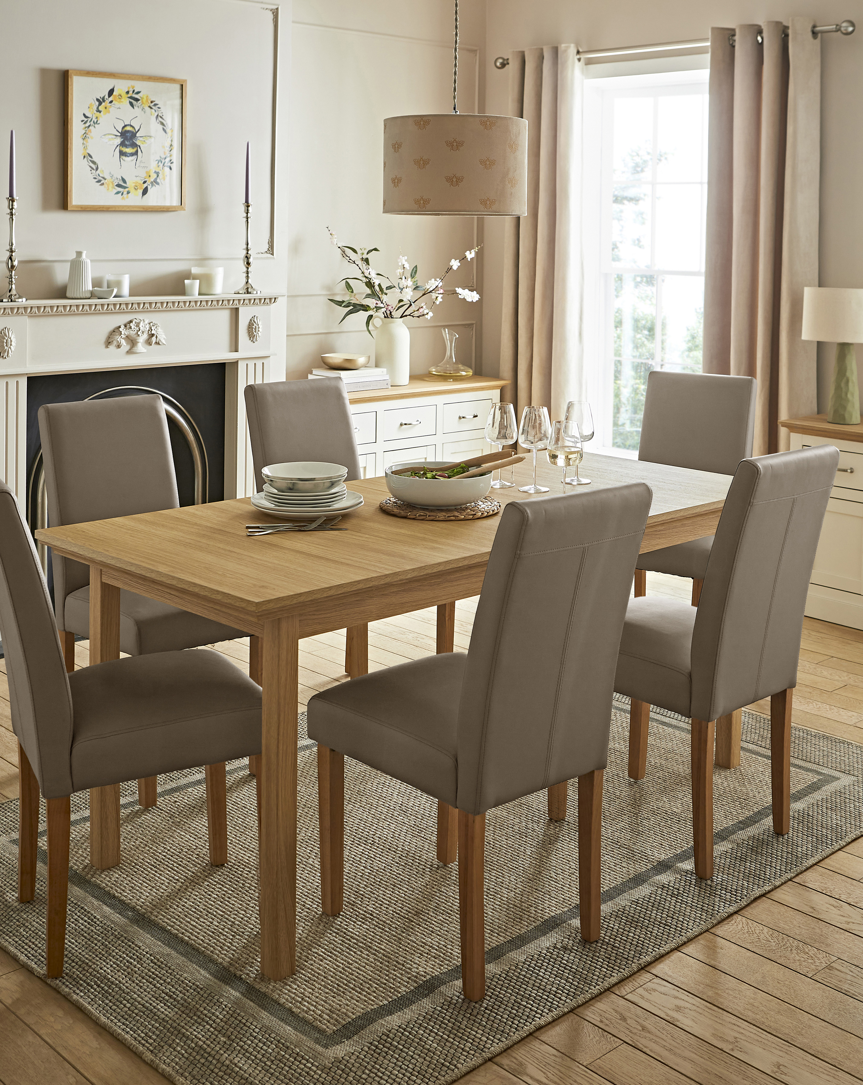 Ashford Extendable Table and Ava Leather