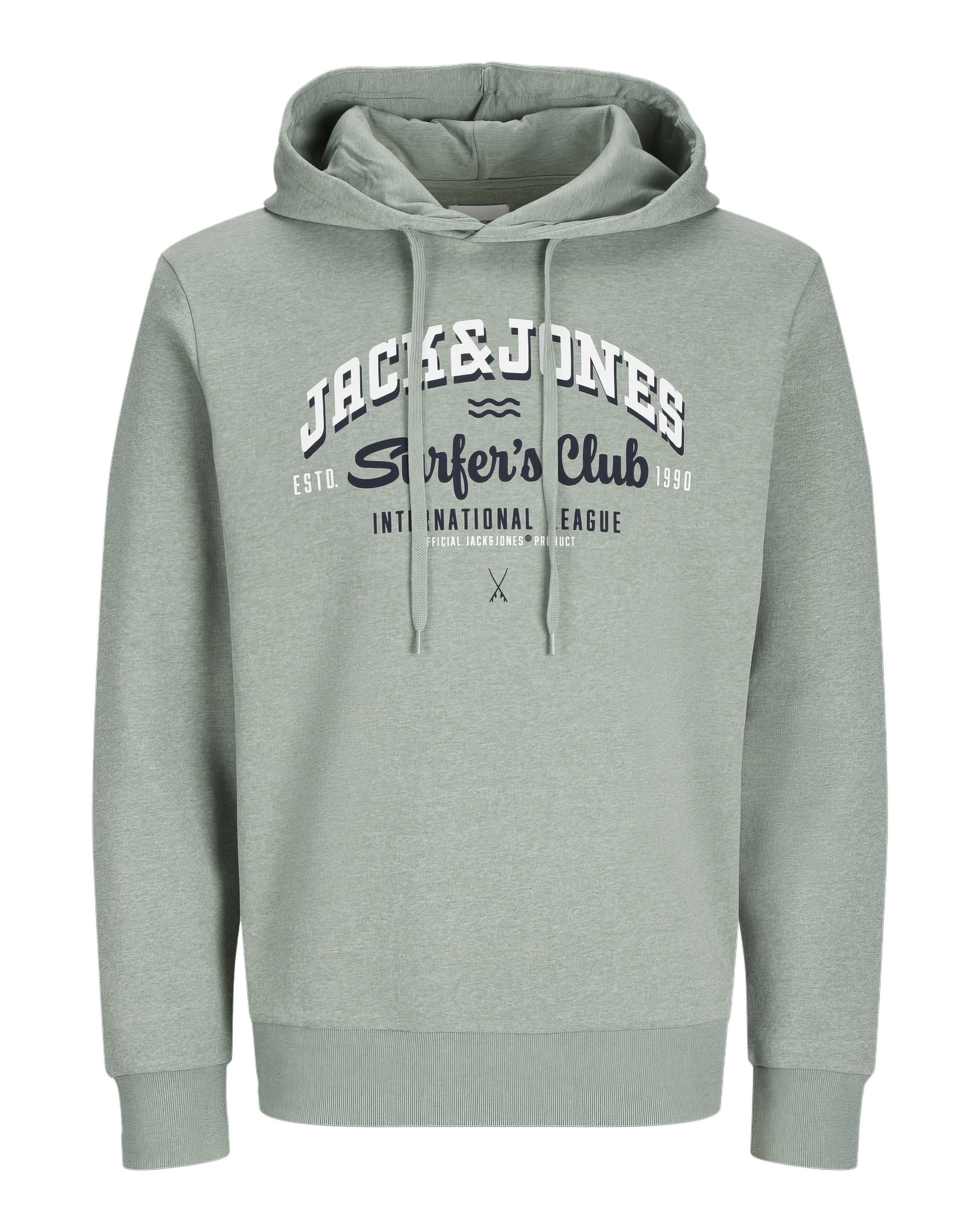 Jack & Jones Logo Hoodie - Green - Mens - Size 1XL