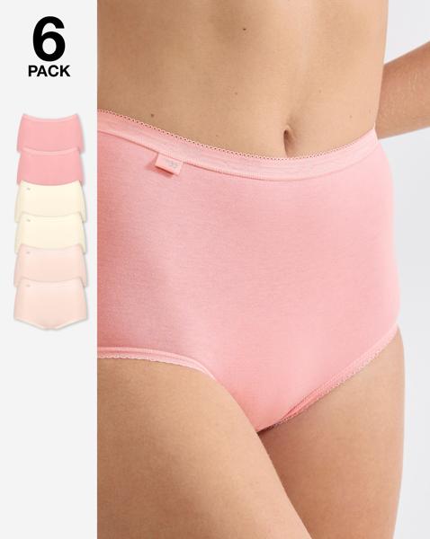 Sloggi 6Pk Basic Maxi Briefs Pink Multi