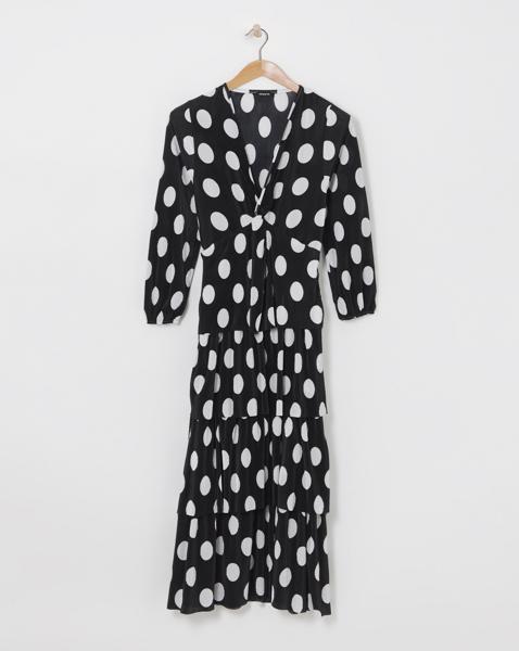 Tiered Plisse Maxi Dress
