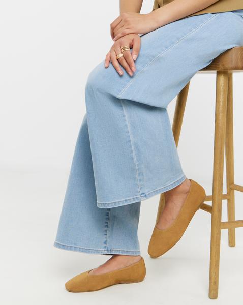 Classic Suede Ballerinas Ex Wide