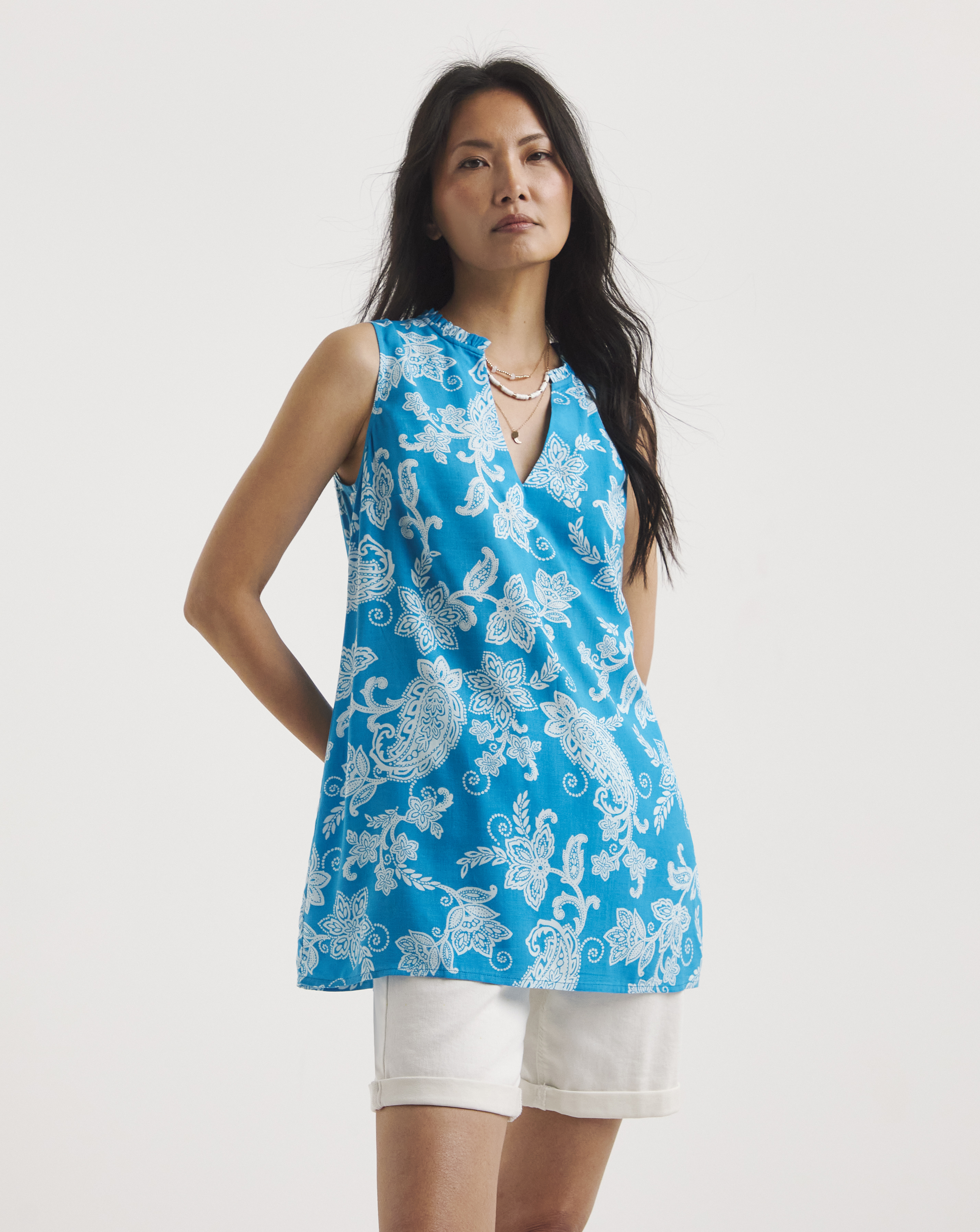 Julipa Sleeveless Ruffle Blouse