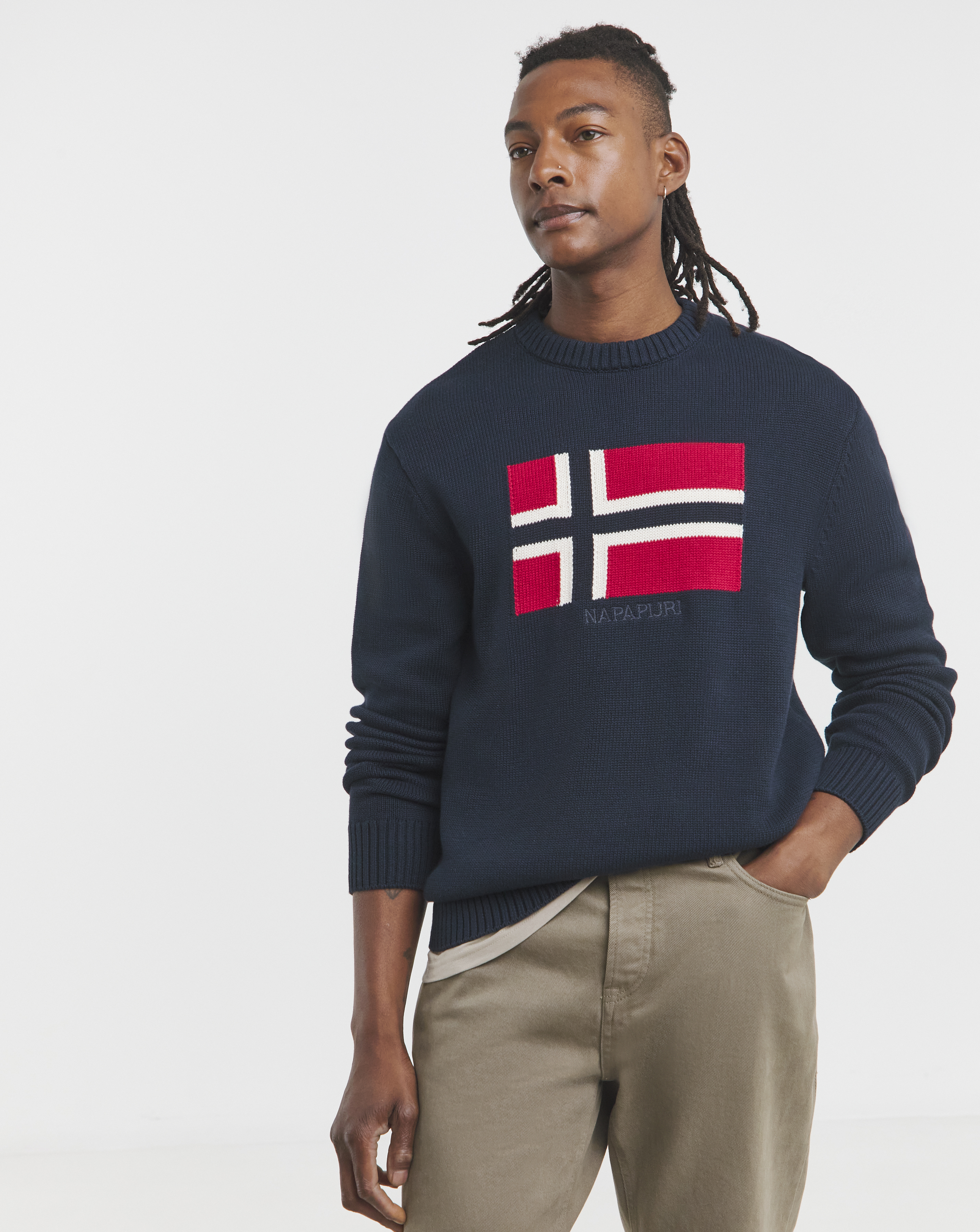 Napapijri Mura Flag Jumper - Navy