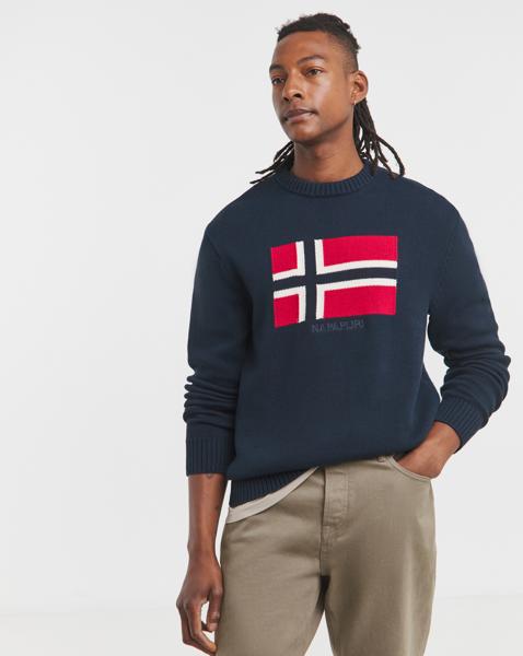 Napapijri Mura Flag Jumper - Navy
