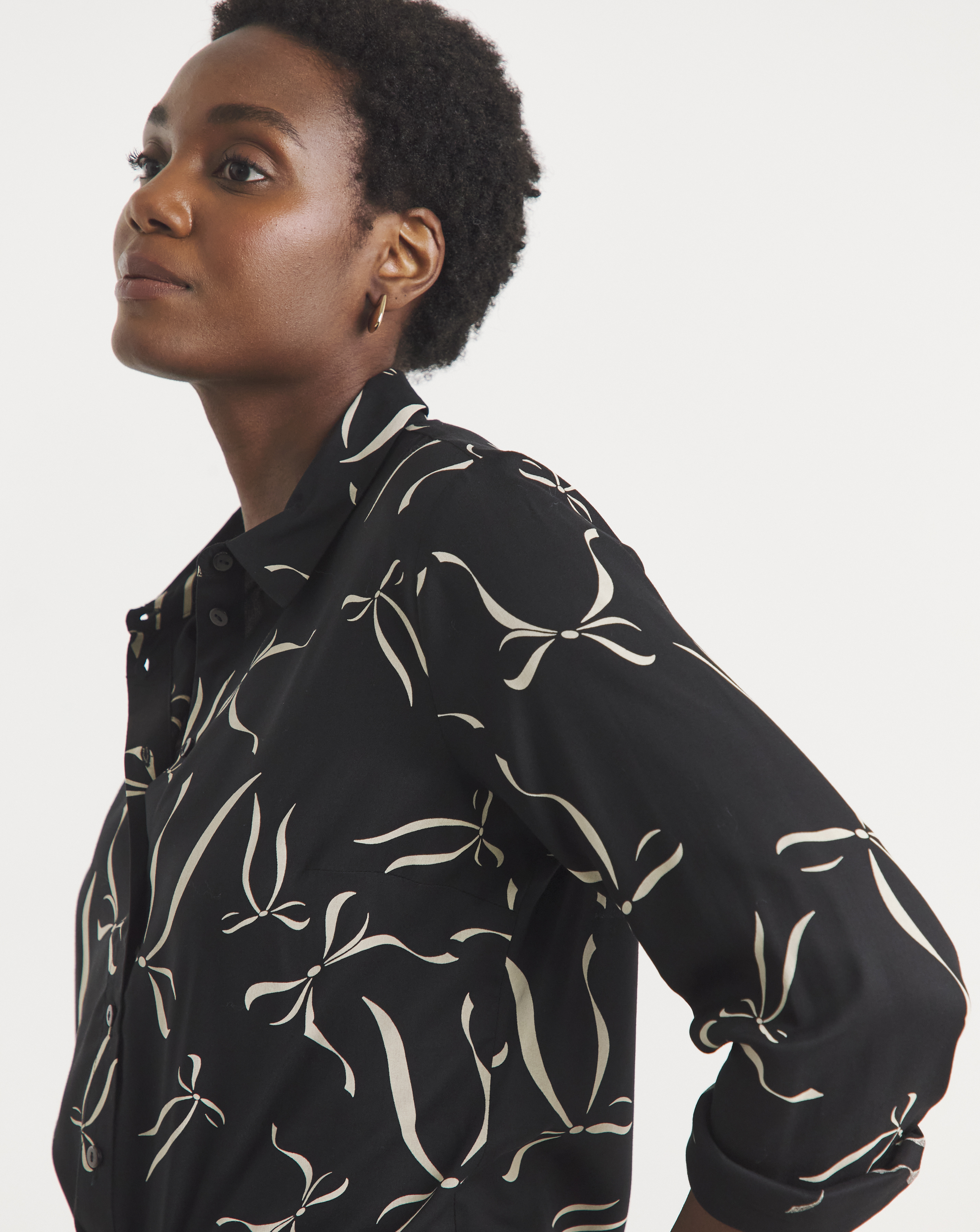 Dipped Back Long Sleeve Shirt