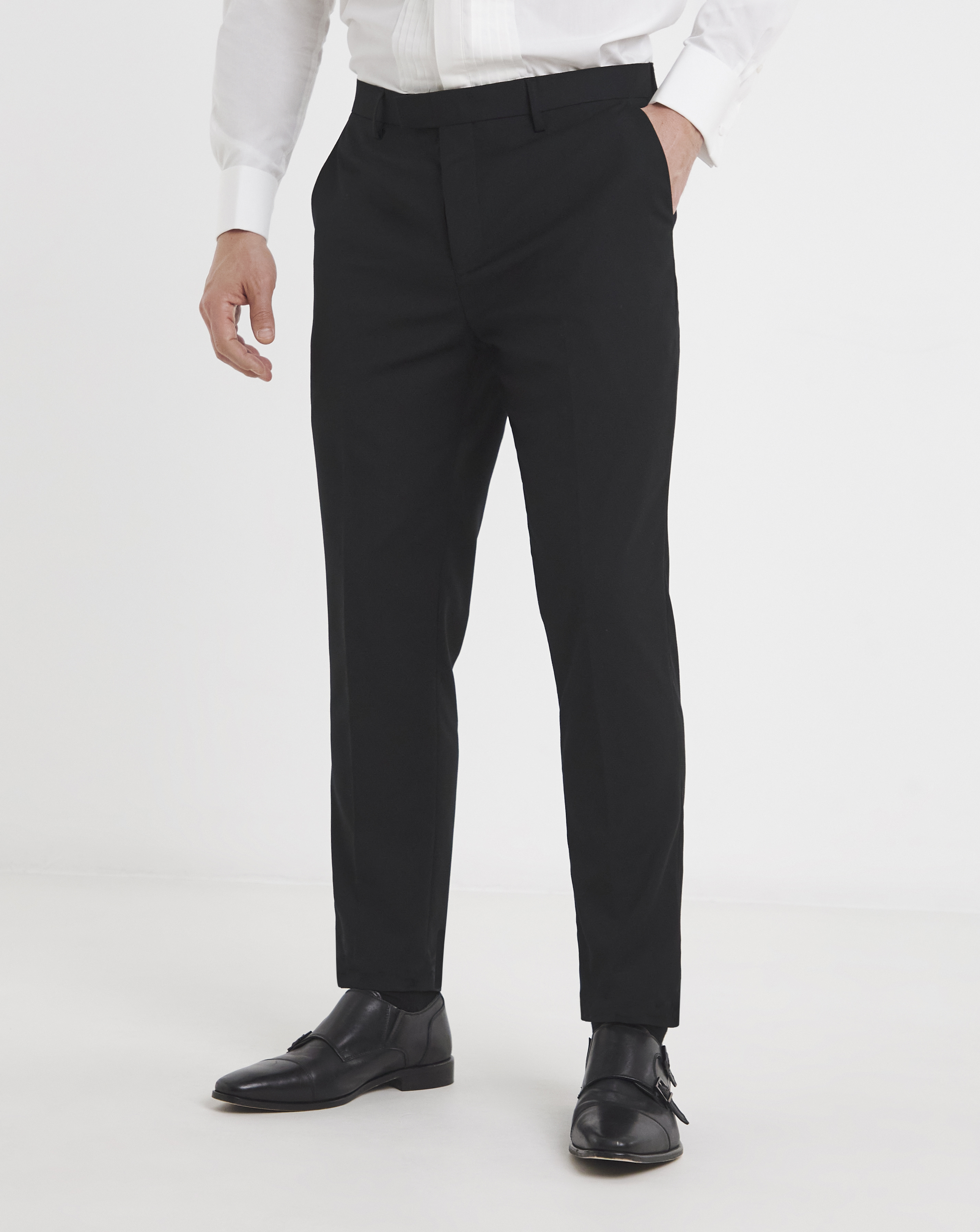 Premium Textured Tuxedo Stretch Trouser