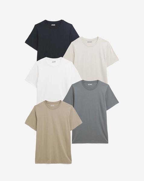 5 Pack Multi Crew T-Shirts Long