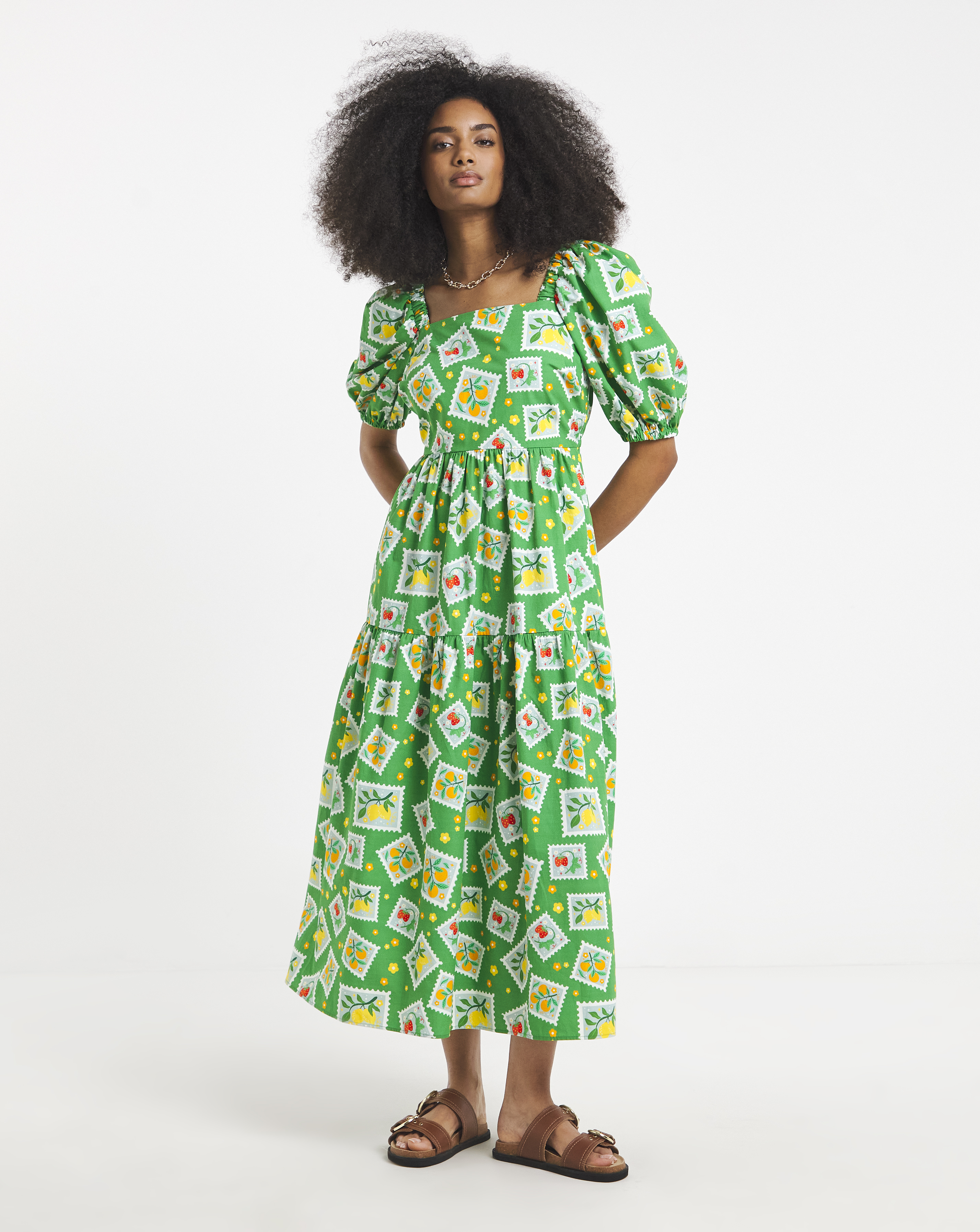 Twisted Wunder Cotton Postcard Dress