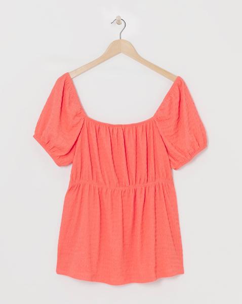 Simply Be Short Sleeve Textured Top